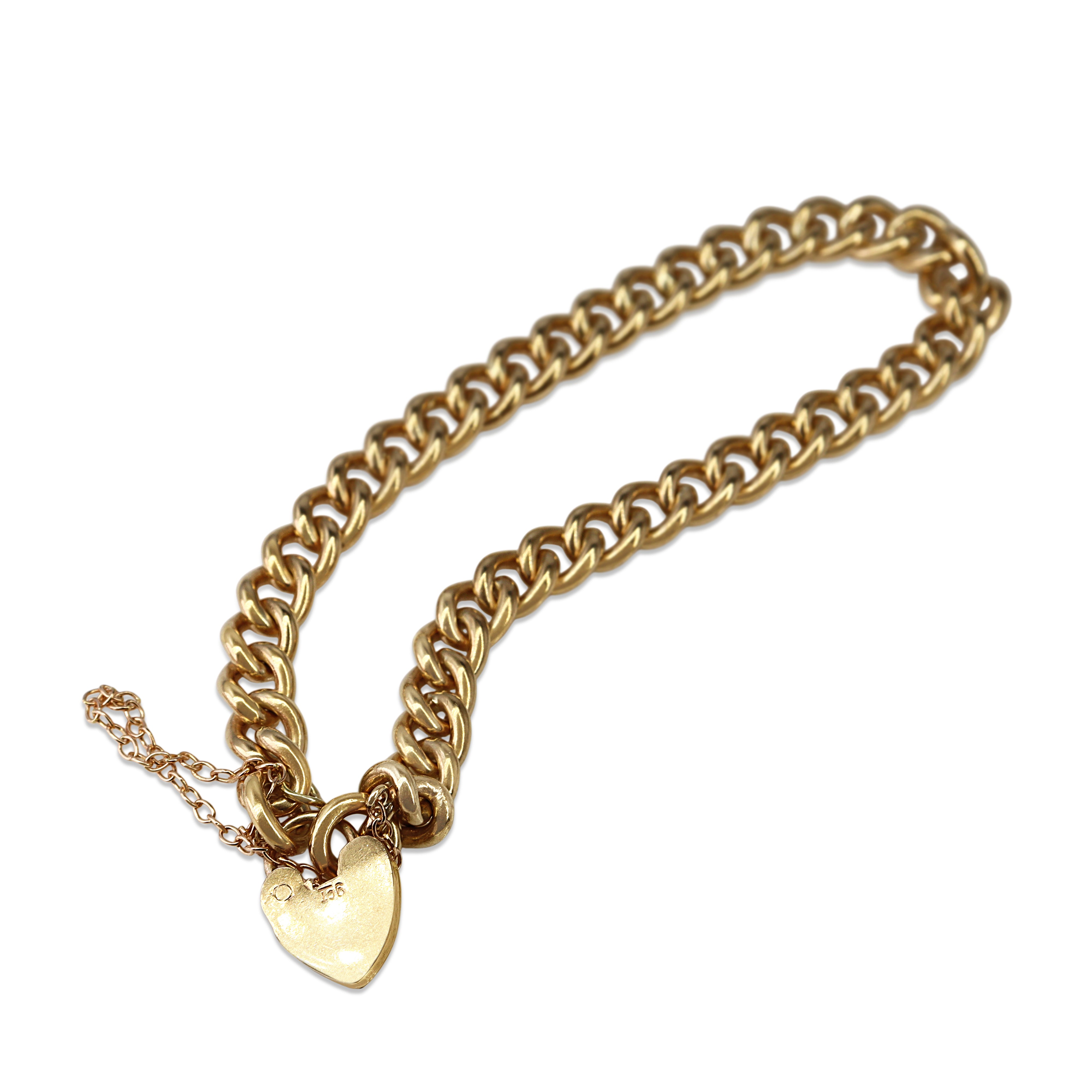 9ct Yellow Gold Solid Curb Link Bracelet