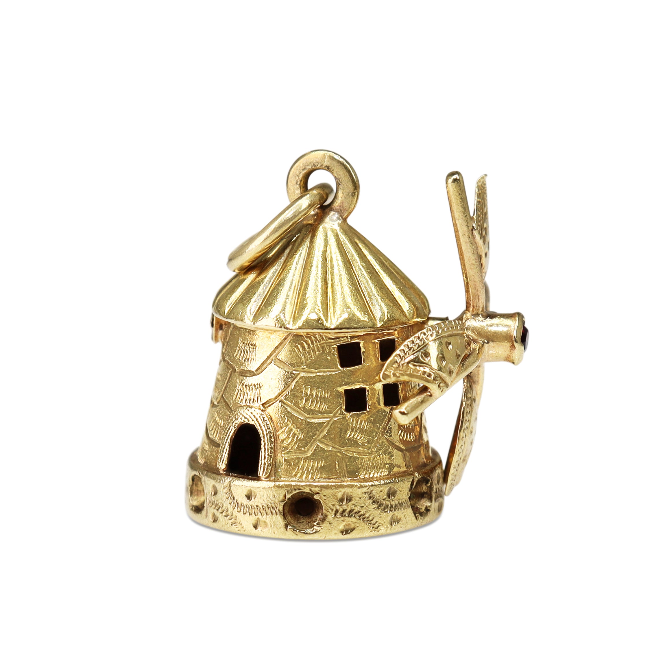 9ct Yellow Gold Windmill Charm / Pendant