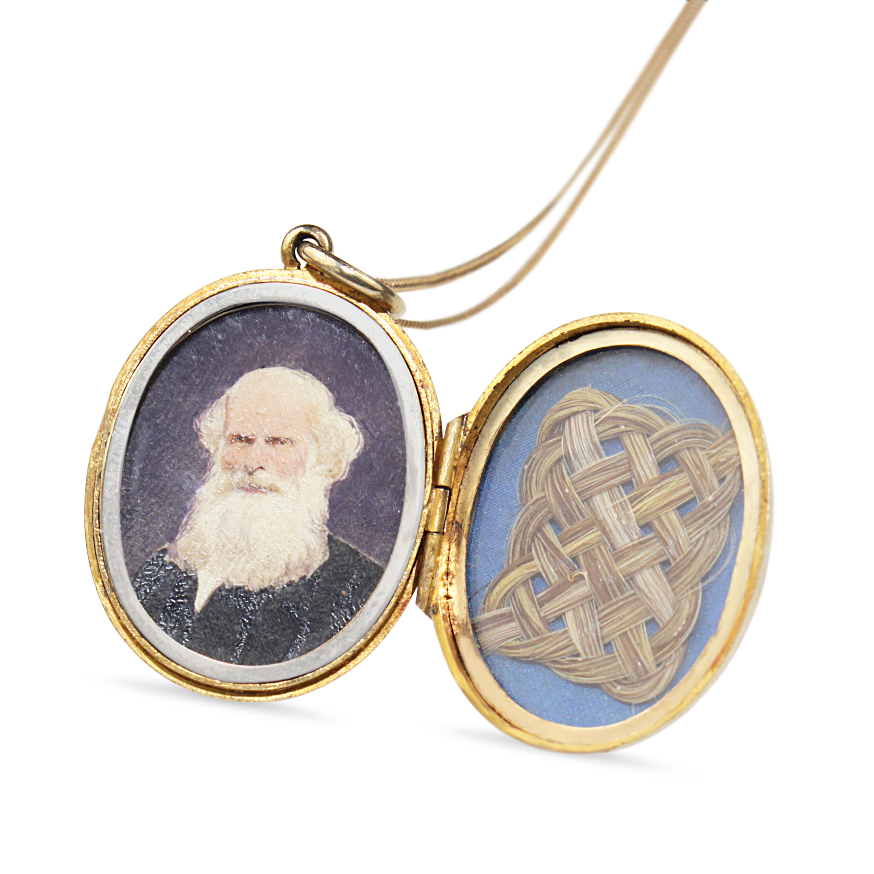 15ct Yellow Gold Antique Emerald Locket with Engraved Clover Detail