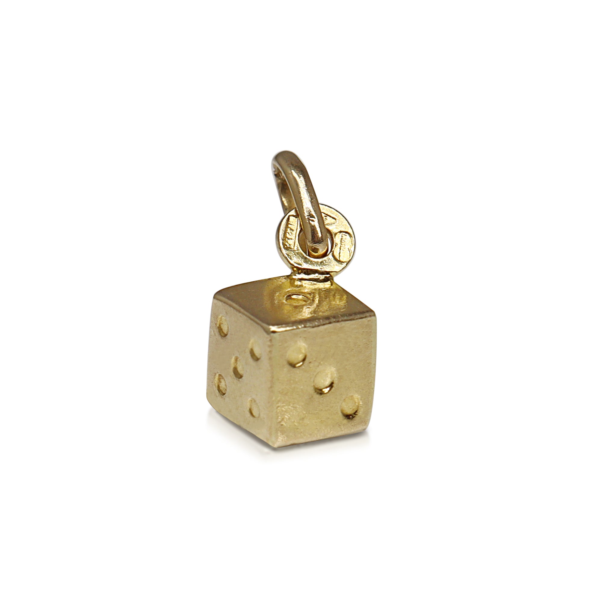 9ct Yellow Gold Dice Charm / Pendant