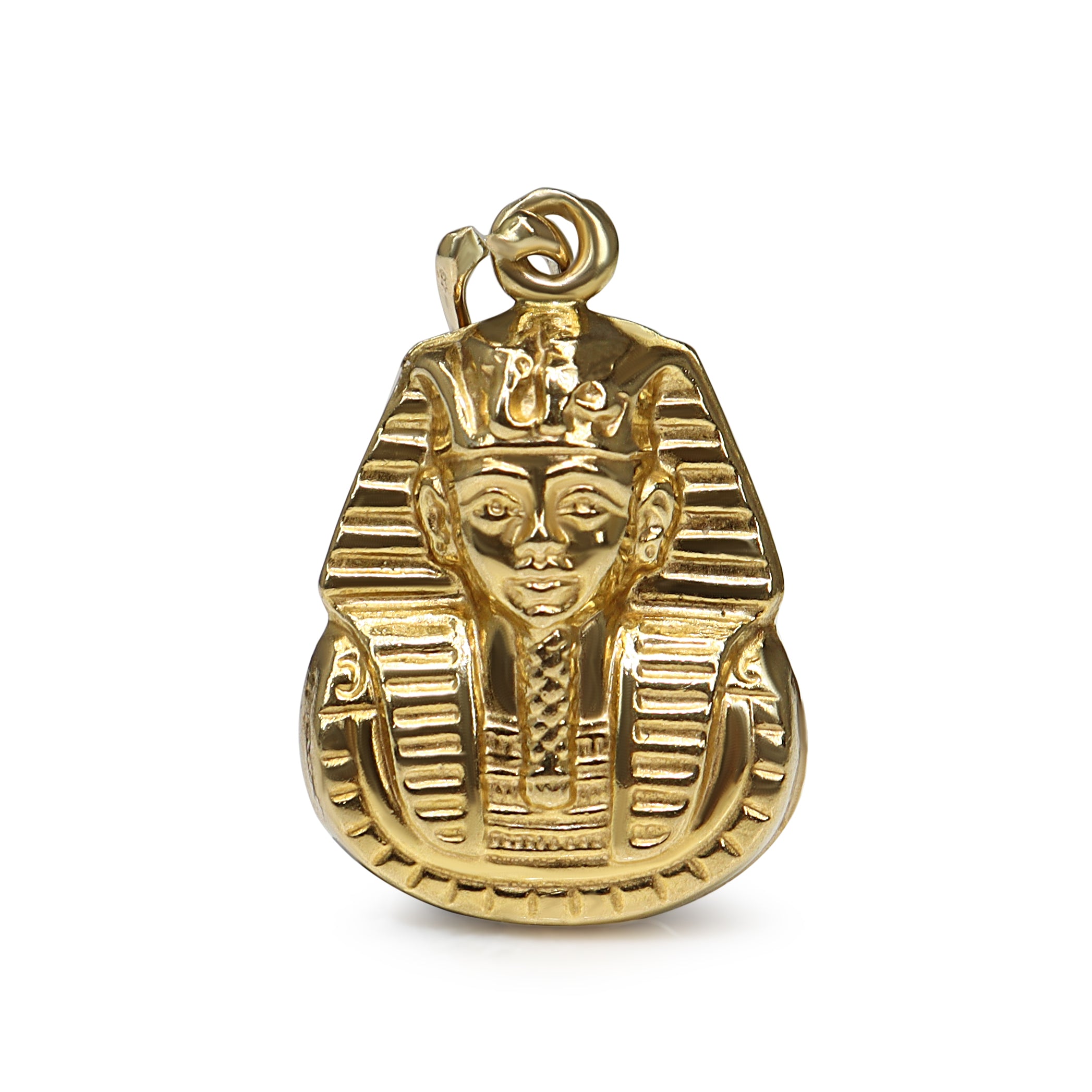 9ct Yellow Gold Pharaoh King Tutankhamun Charm / Pendant