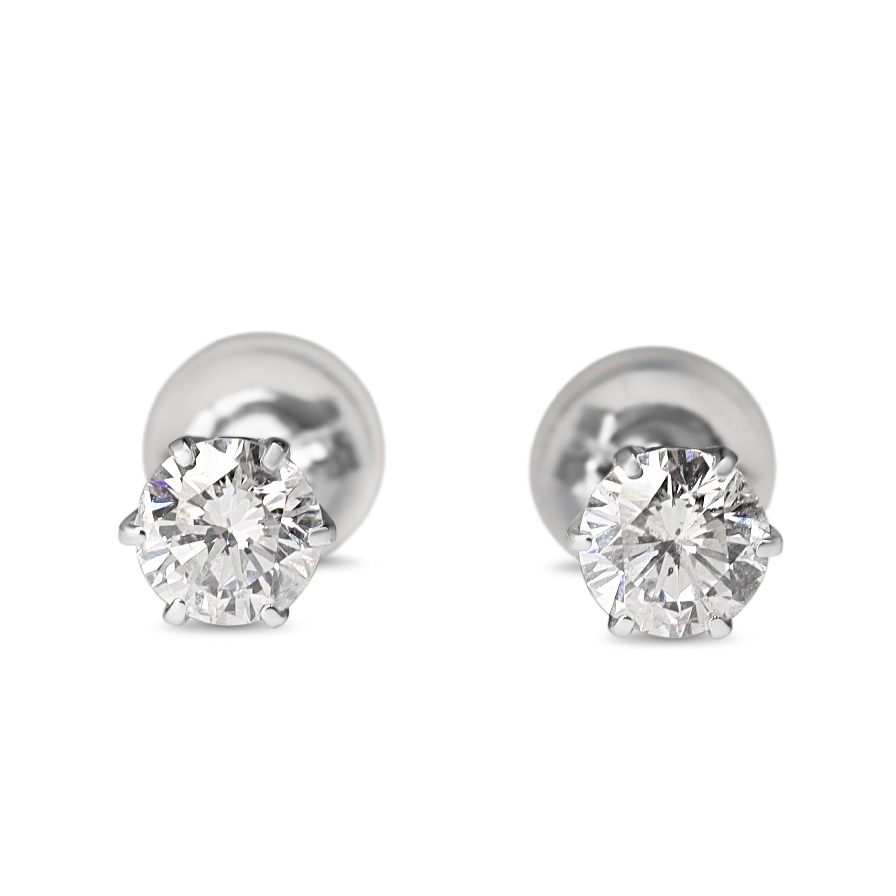 Platinum .62ct Diamond Stud Earrings