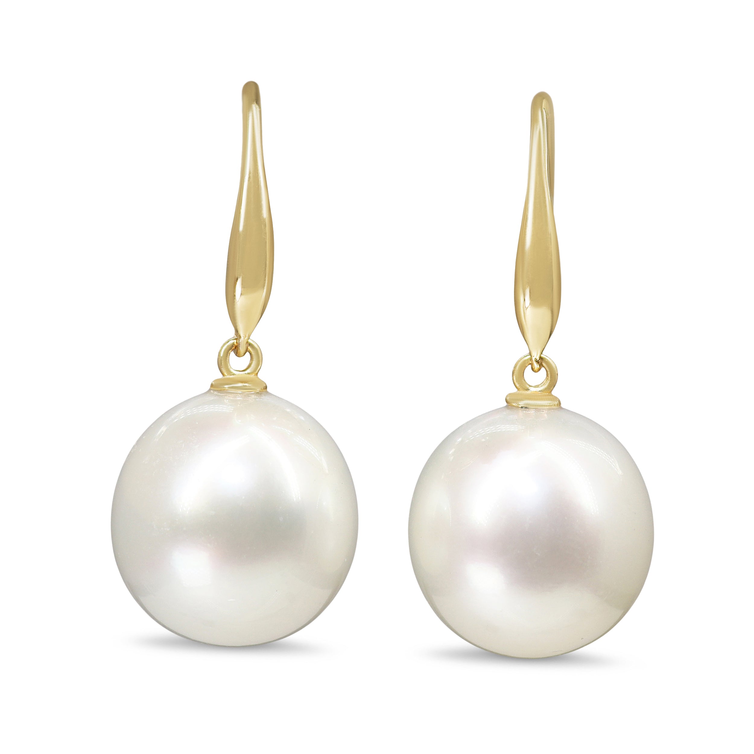 9ct Yellow Gold 14mm South Sea Pearl Earrings