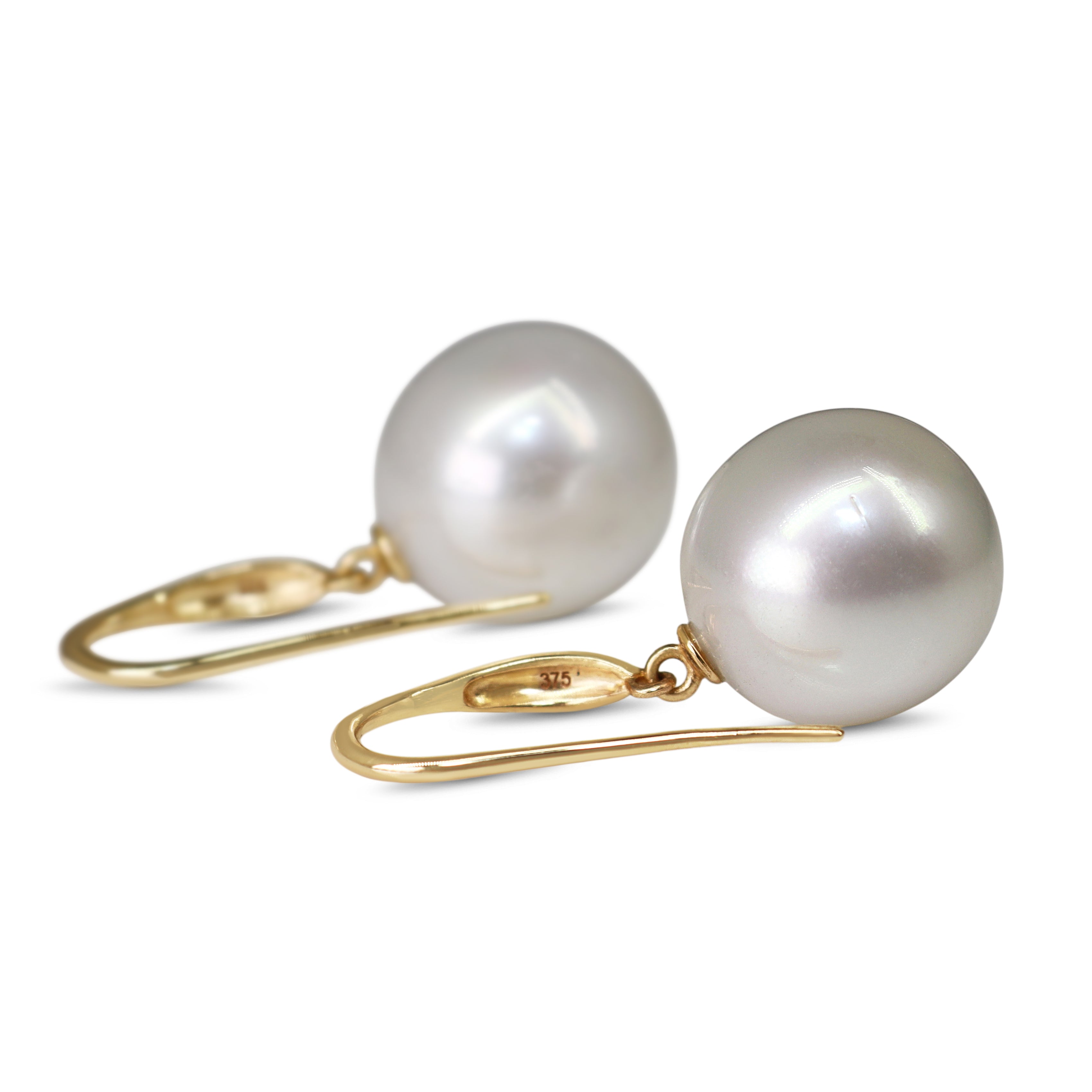 9ct Yellow Gold 14mm South Sea Pearl Earrings