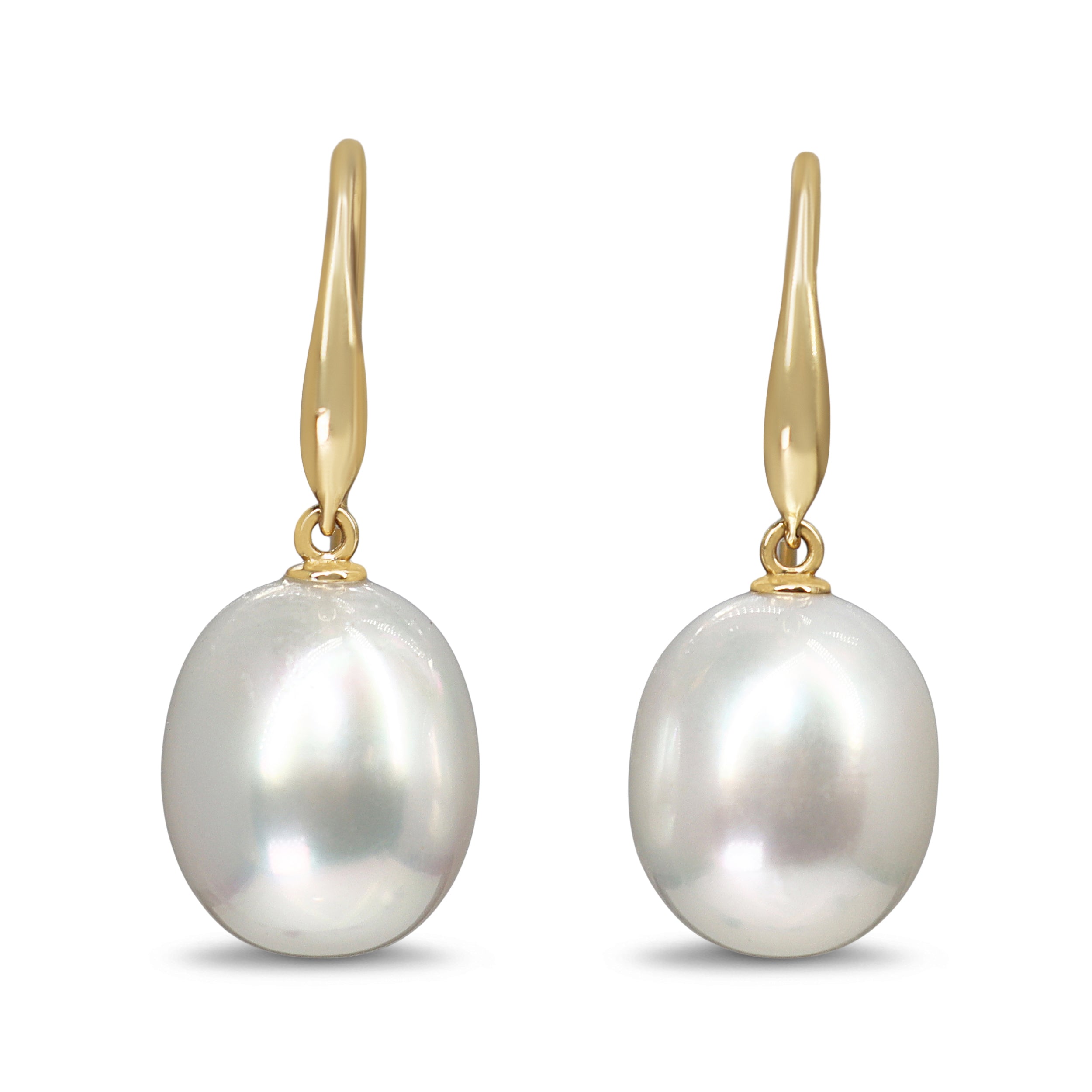 18ct Yellow Gold 12mm South Sea Pearl Earrings