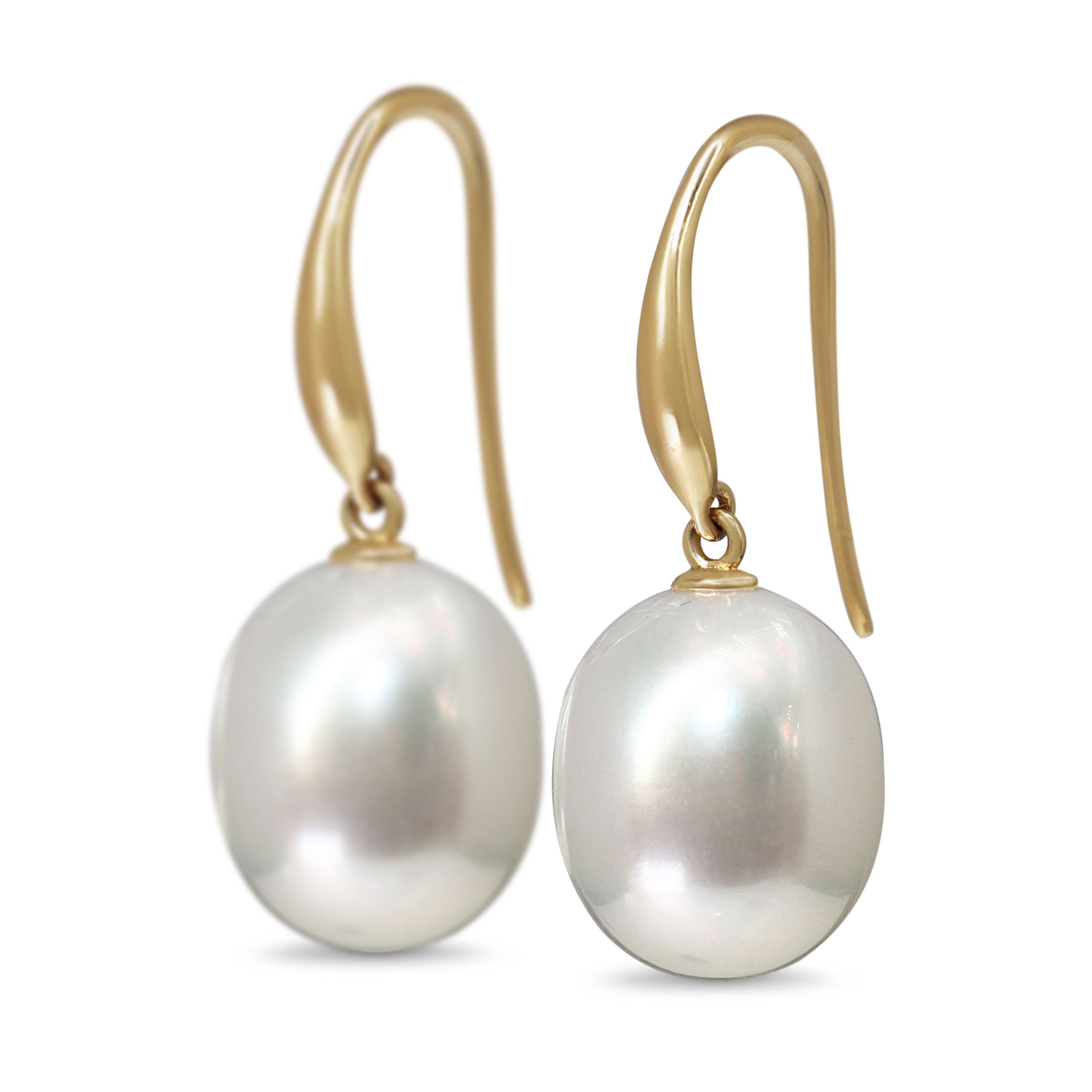18ct Yellow Gold 12mm South Sea Pearl Earrings