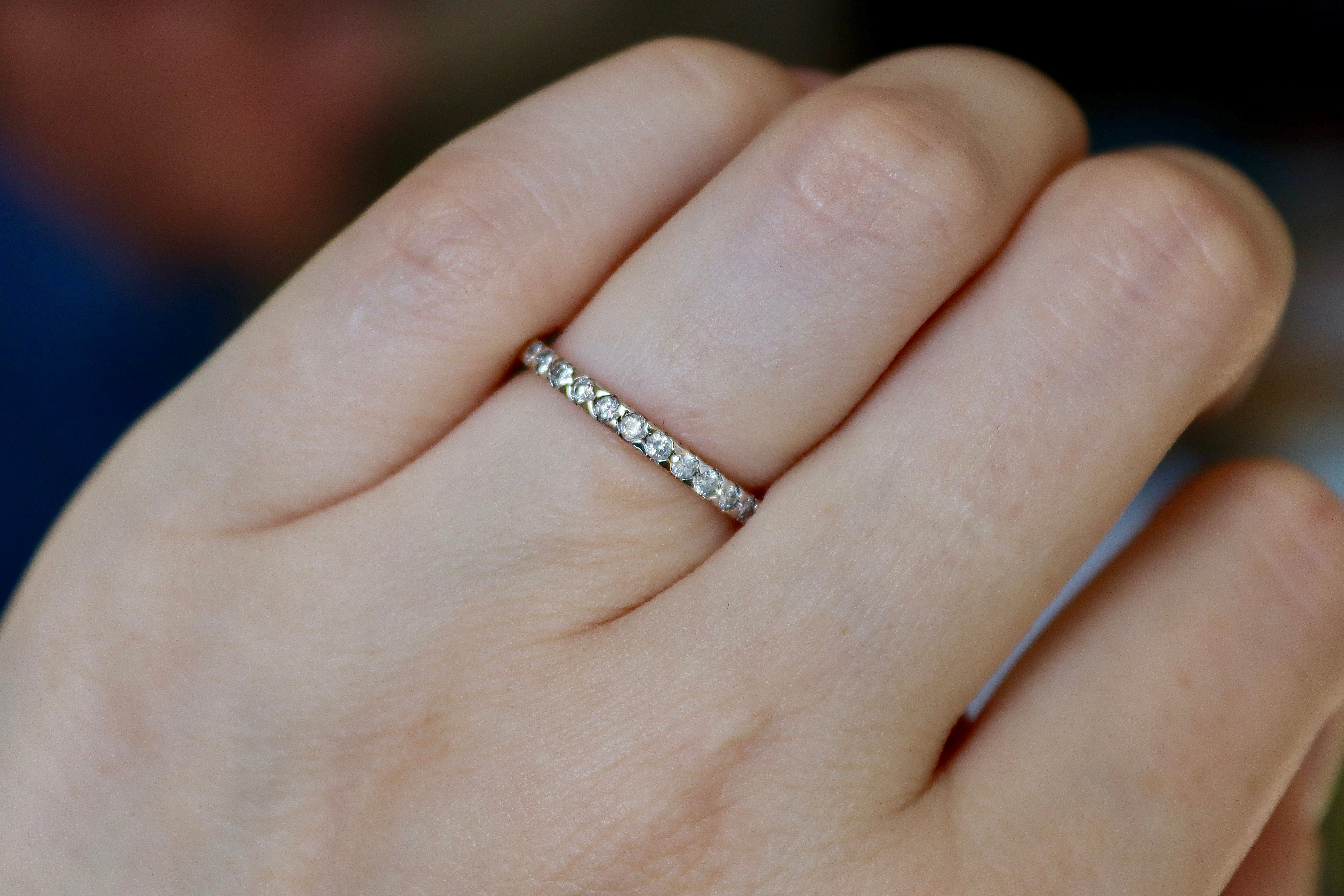9ct Yellow & White Gold .25ct Diamond Wedding Band