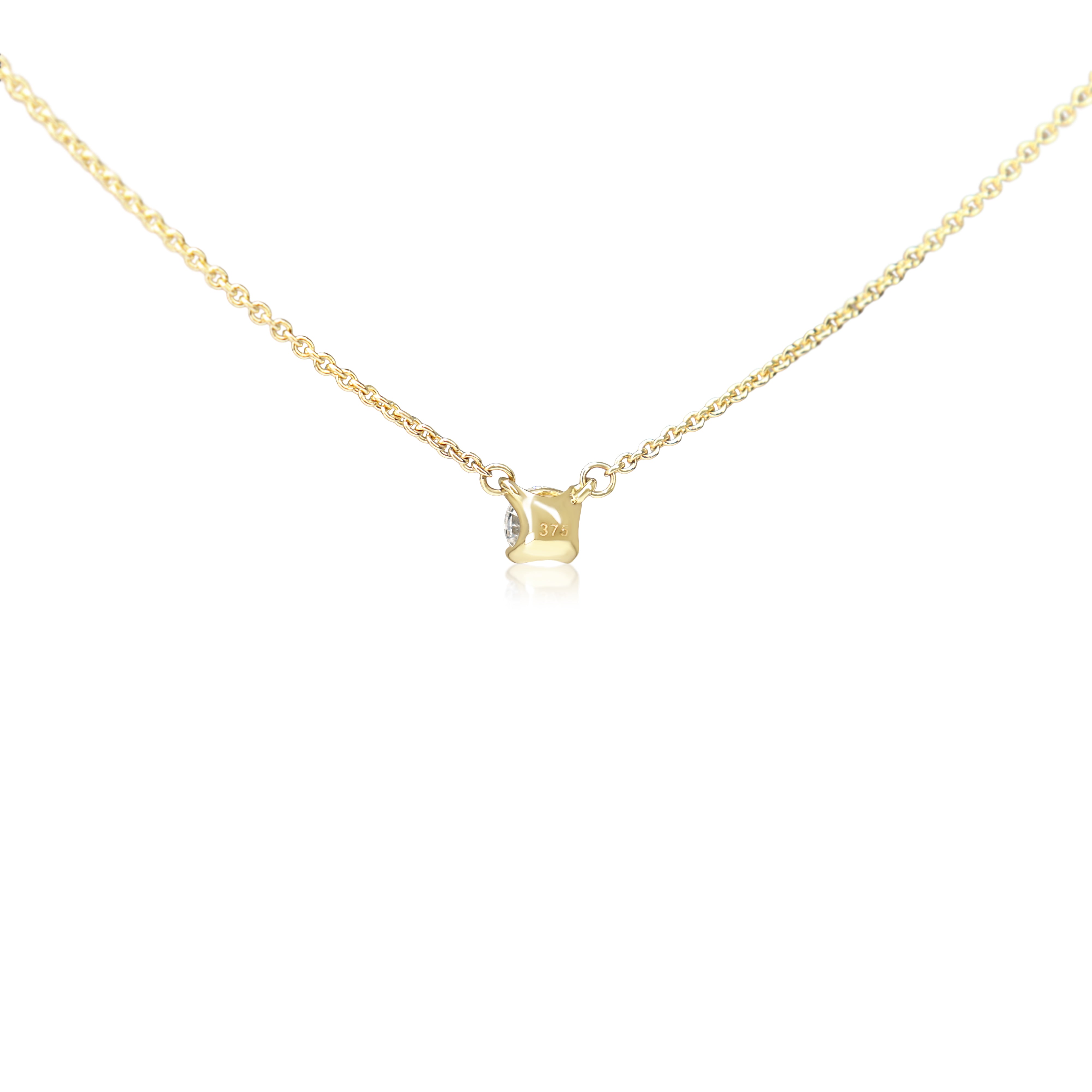 9ct Yellow Gold .25ct Diamond Solitaire Necklace