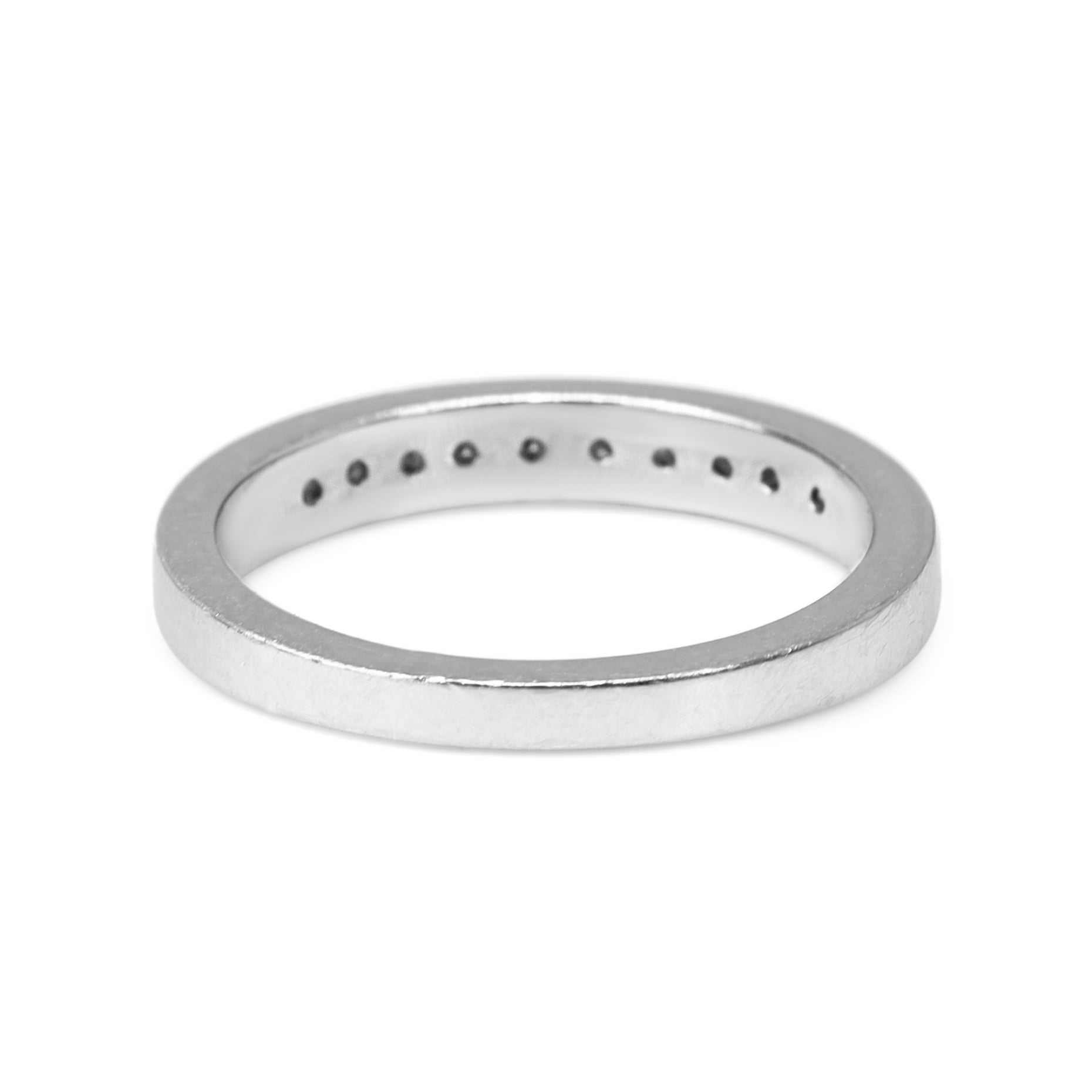 18ct White Gold Princess Cut Diamond Band Ring