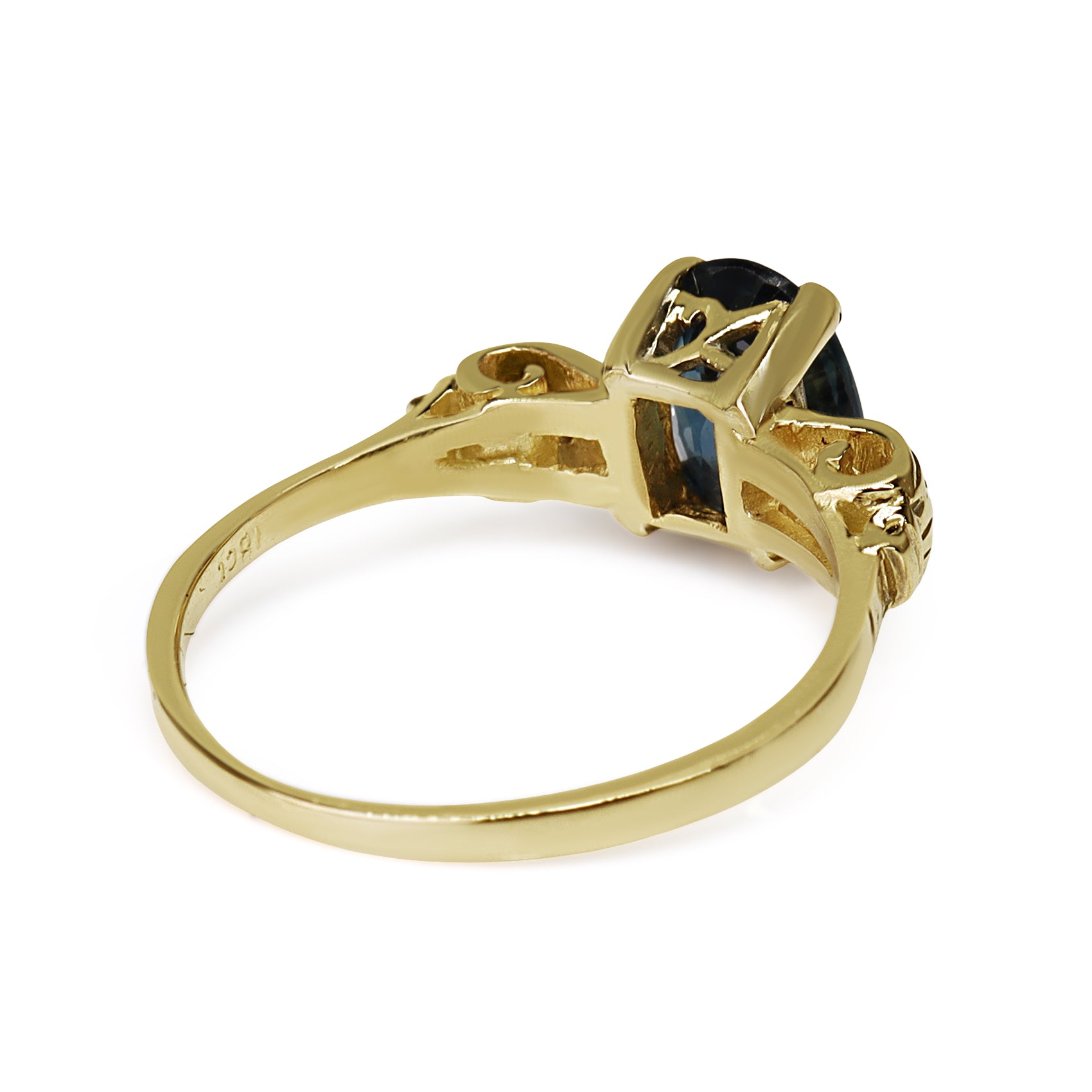 18ct Yellow Gold Vintage Sapphire and Diamond Ring