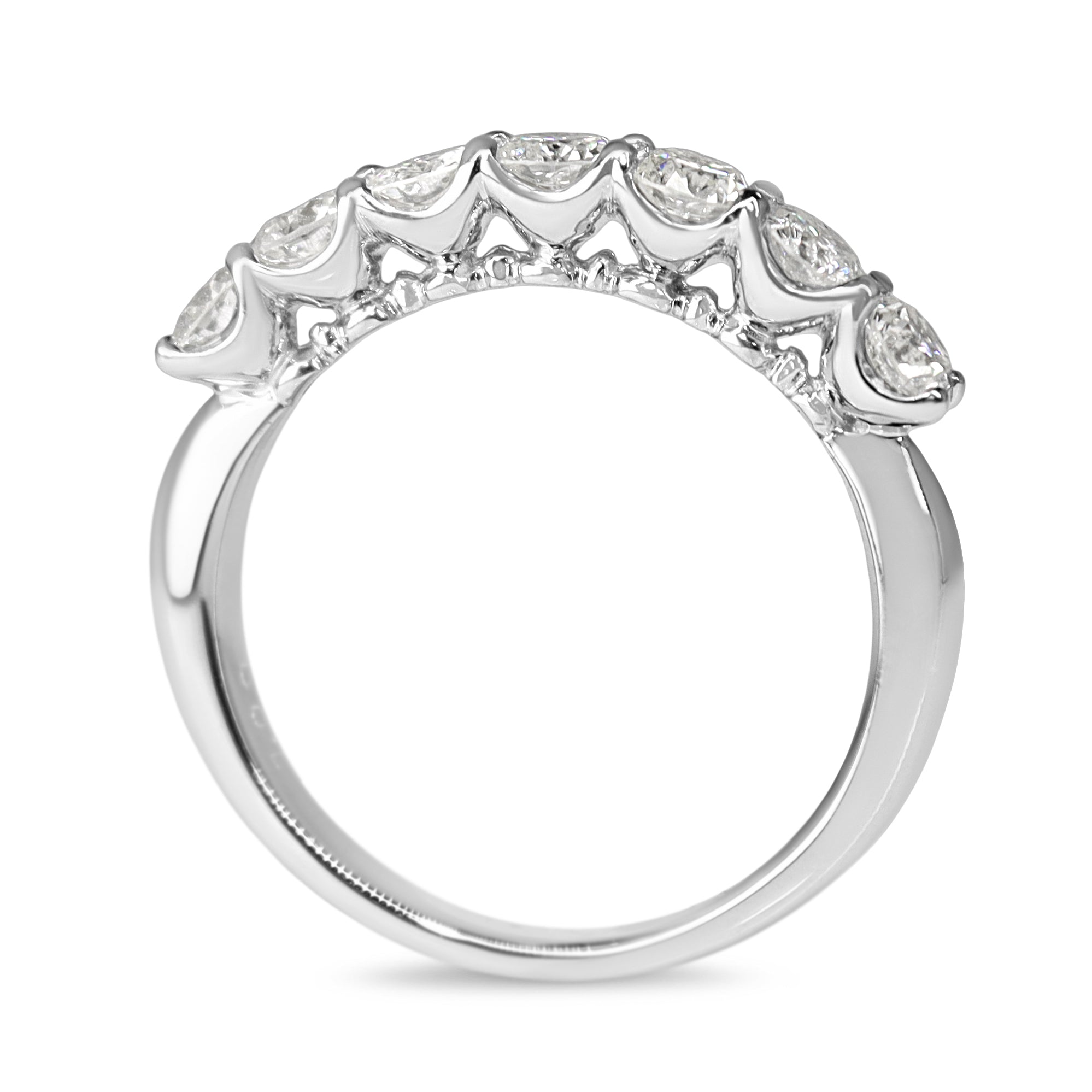 Platinum 1.10ct Diamond 7 Stone Ring