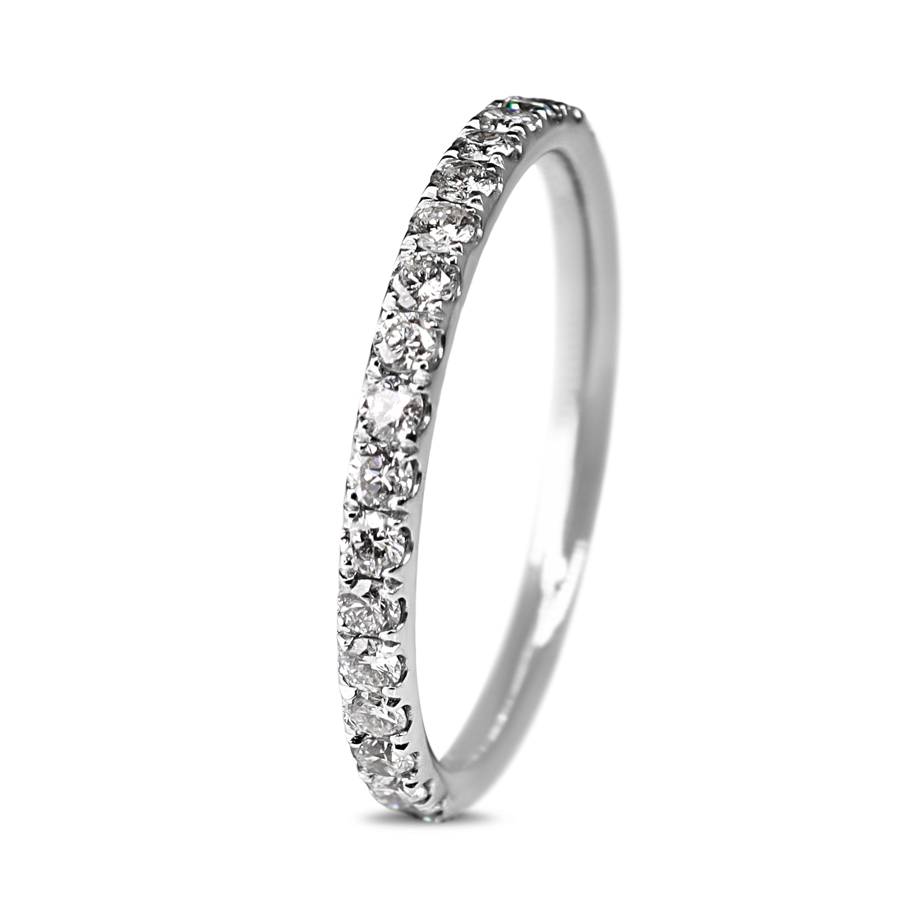 18ct White Gold .75ct All Round Diamond Band Ring