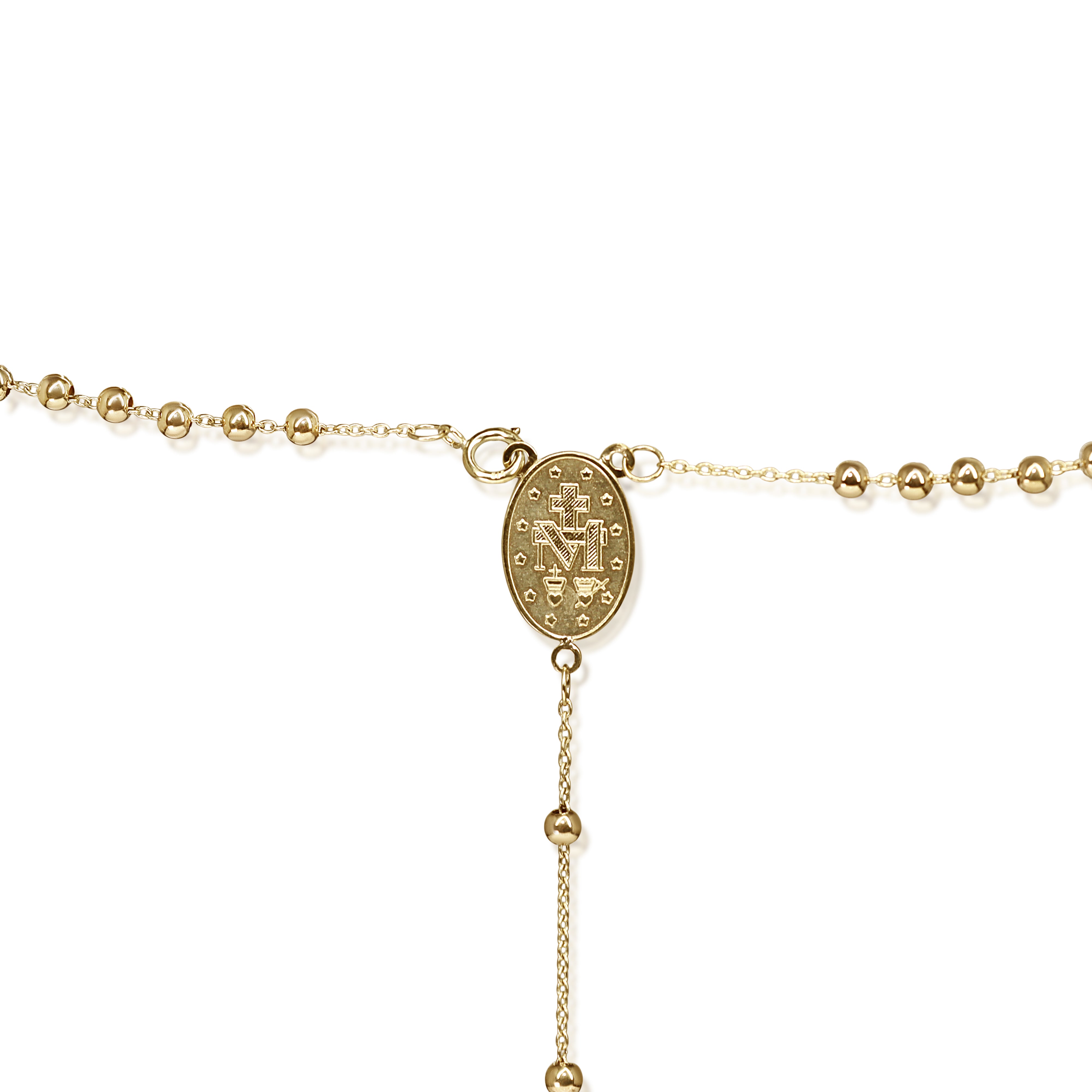 9ct Yellow Gold Rosary Bead Necklace