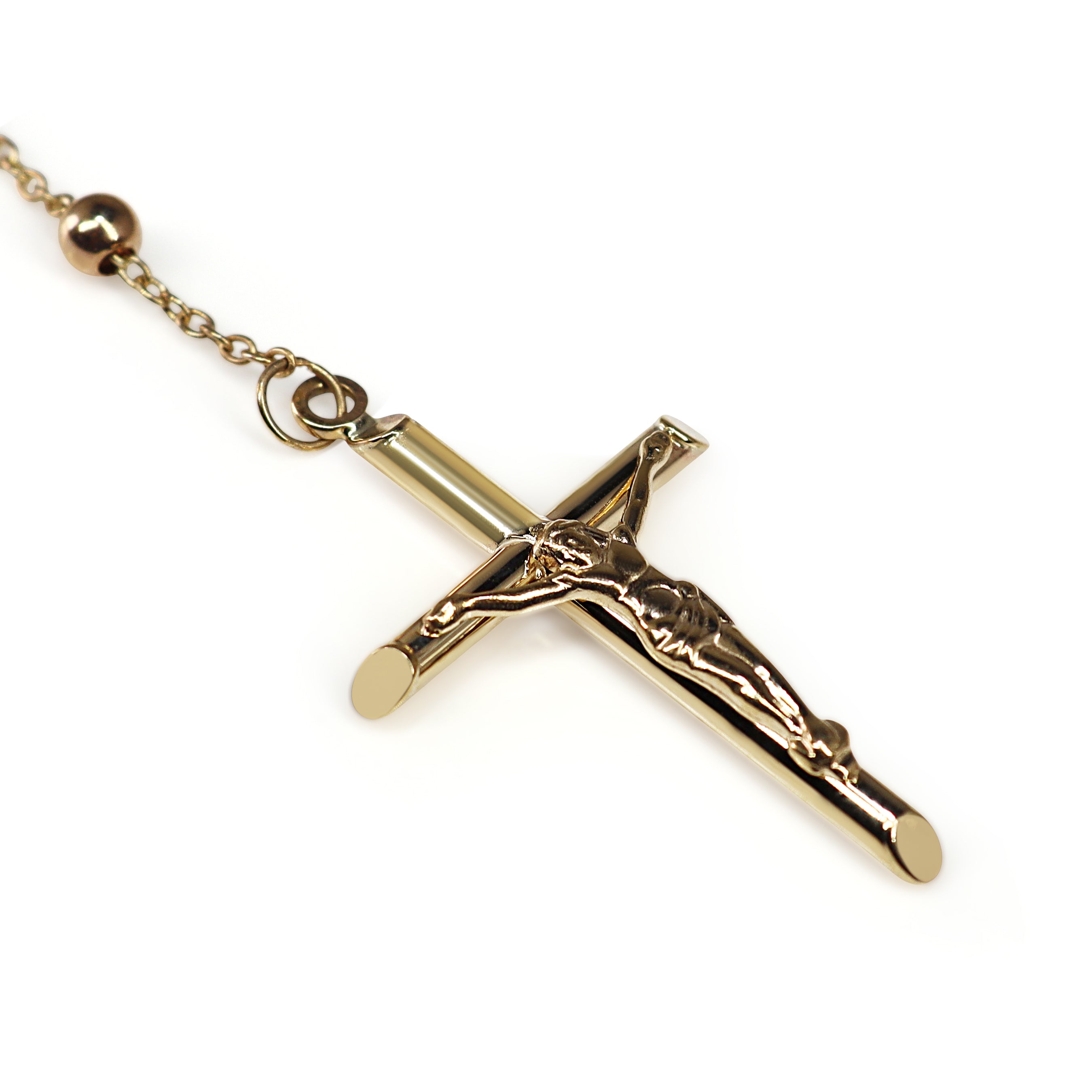 9ct Yellow Gold Rosary Bead Necklace