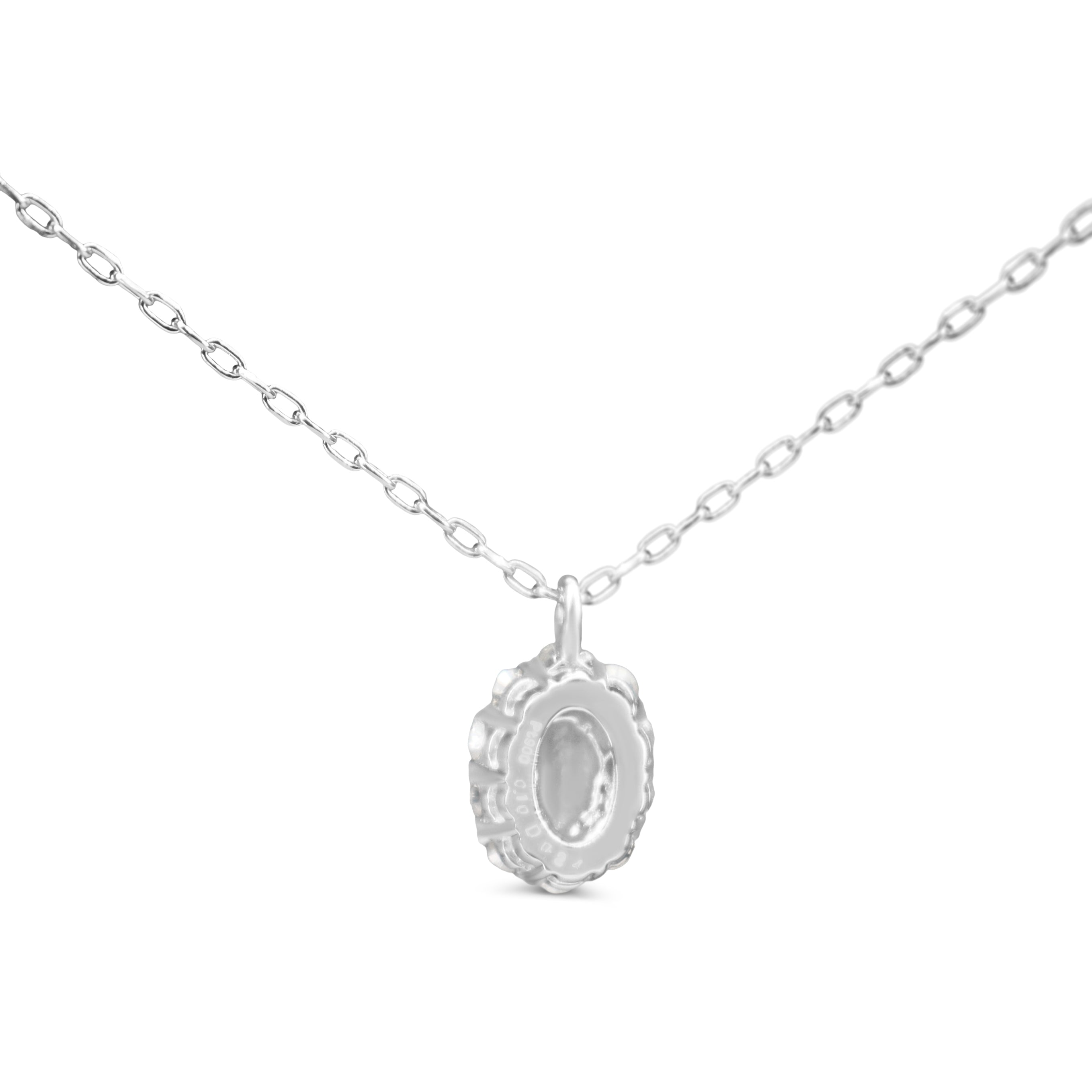 Platinum Pink and White Diamond Cluster Necklace