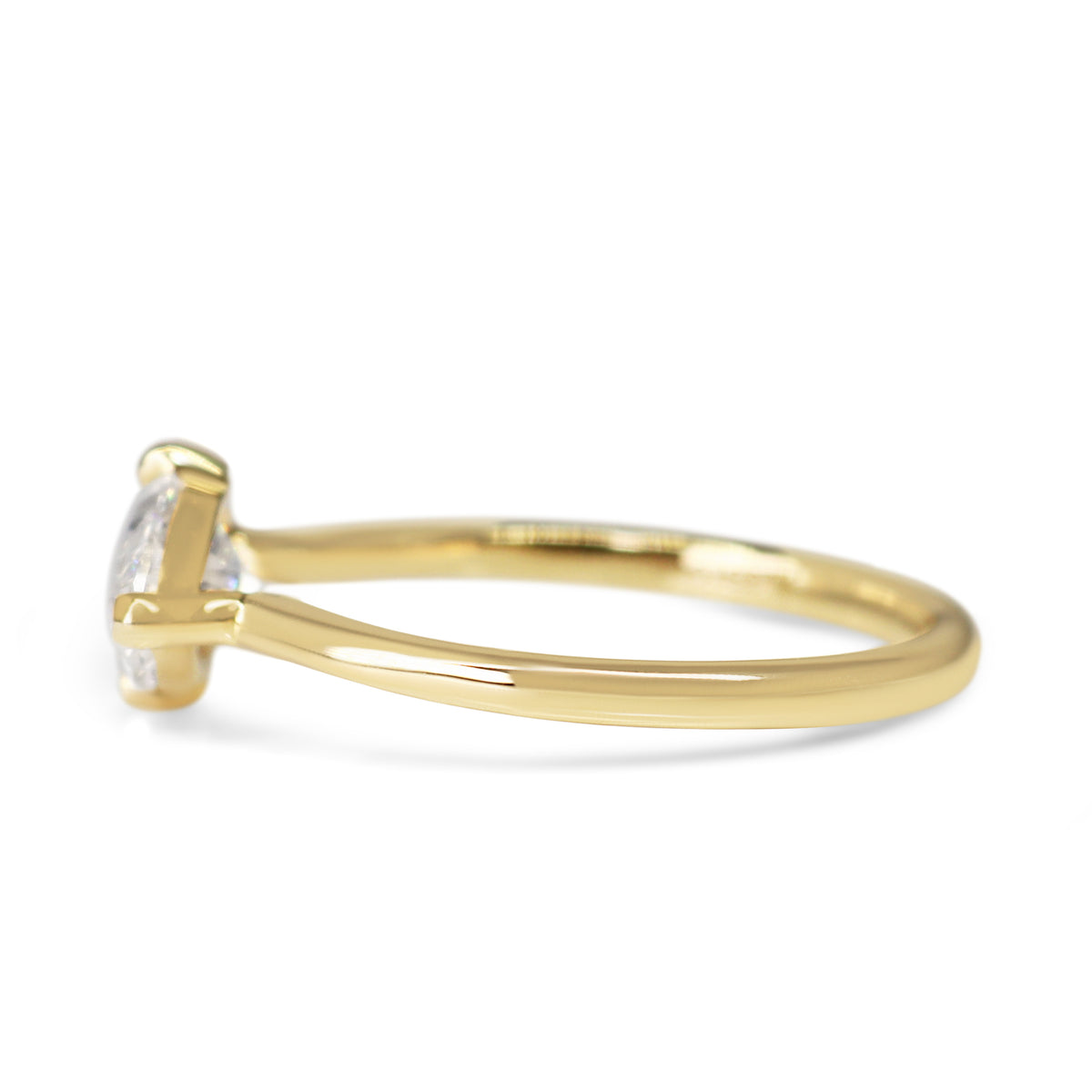 14ct Yellow Gold East West 1.51ct Lab Grown Marquise Diamond Ring