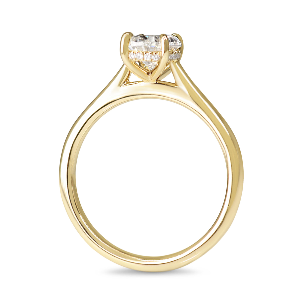 14ct Yellow Gold Lab Grown 1.50ct Oval Diamond Solitaire Ring