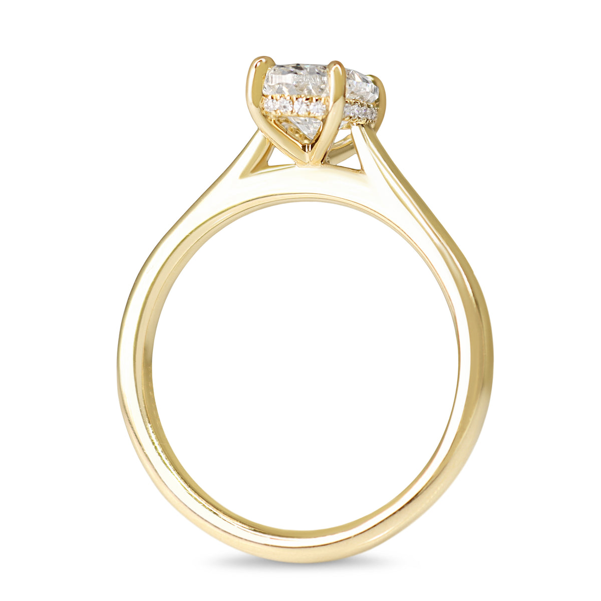14ct Yellow Gold Lab Grown 1.50ct Oval Diamond Solitaire Ring