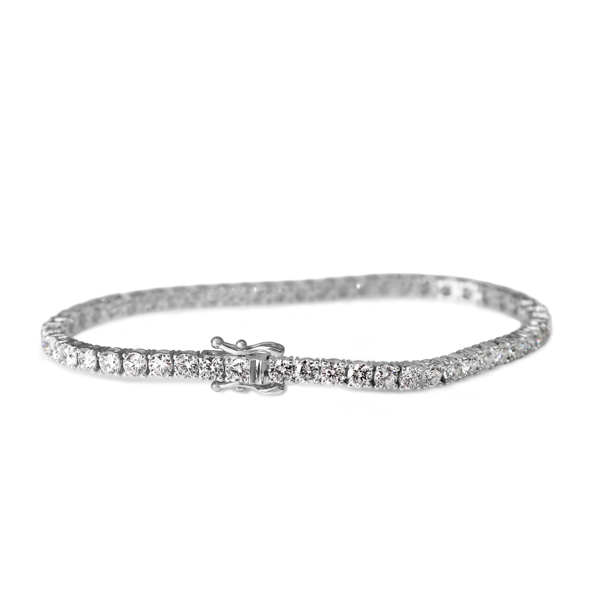 18ct White Gold 6.00ct Lab Grown Diamond Tennis Bracelet