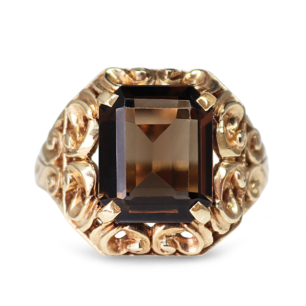 9ct Yellow Gold Vintage Quartz Ring