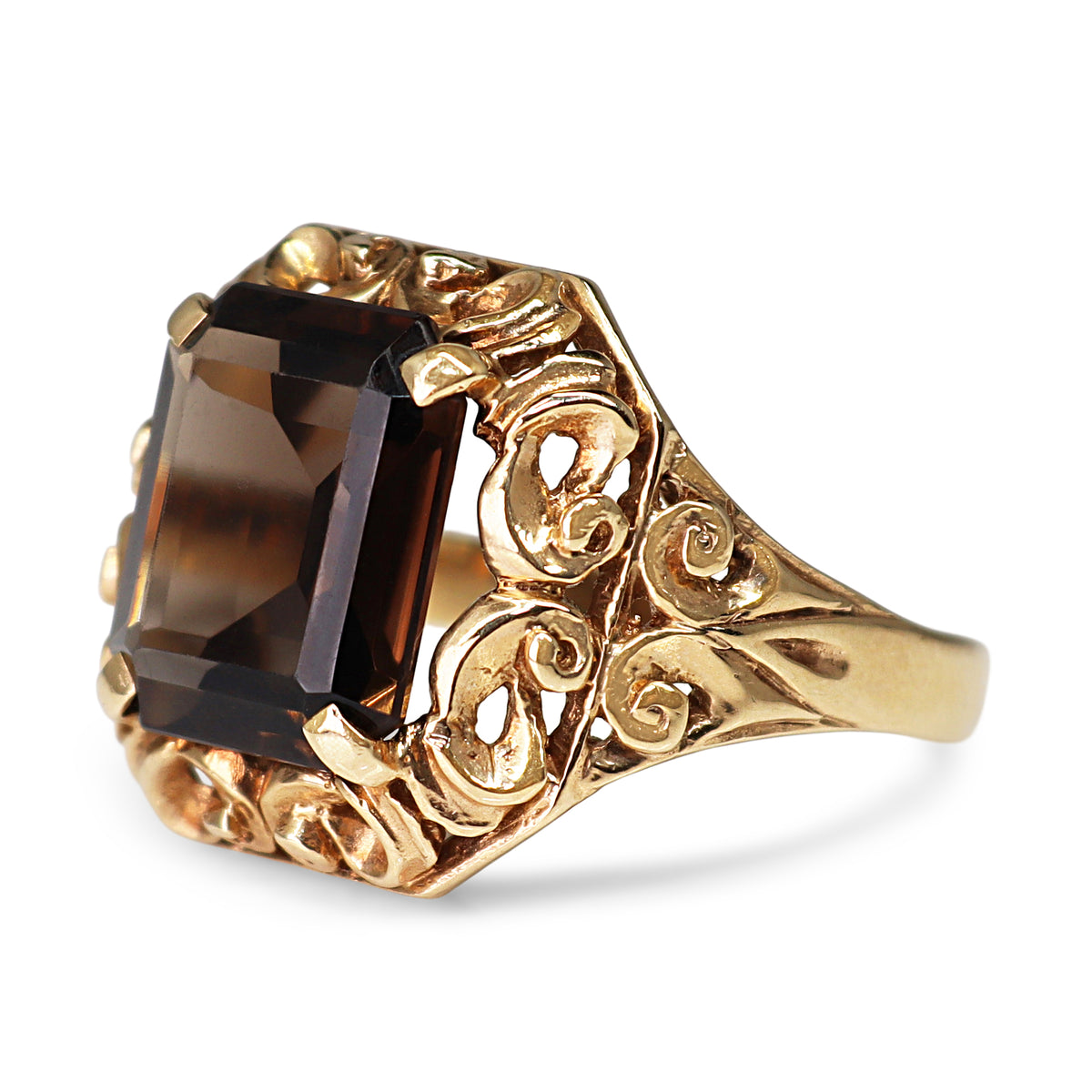 9ct Yellow Gold Vintage Quartz Ring