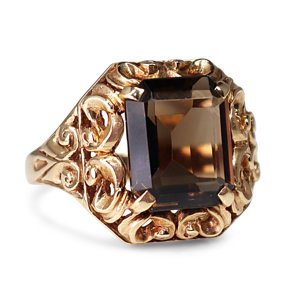 9ct Yellow Gold Vintage Quartz Ring