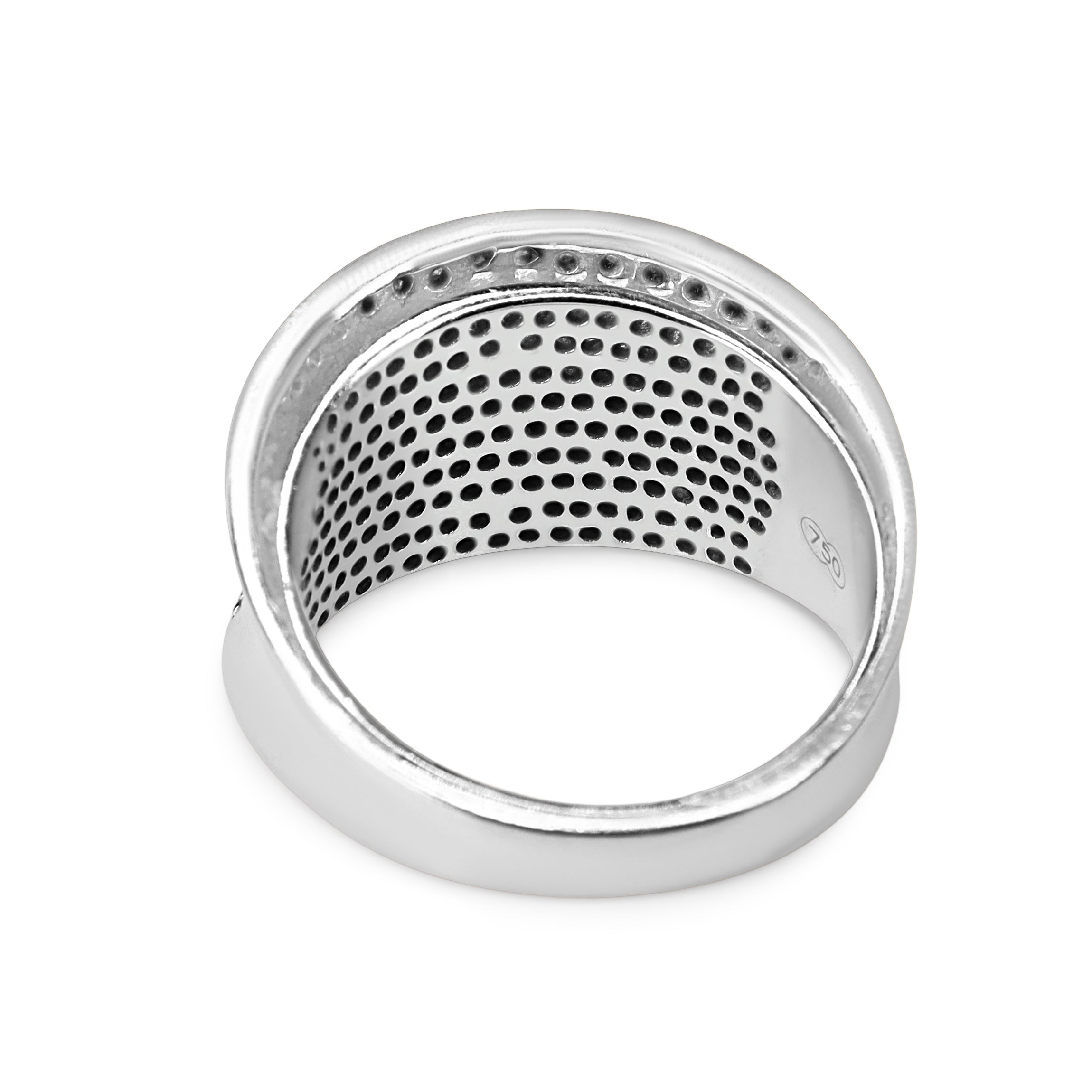 18ct White Gold 2.00ct Pavé Diamond Band Ring