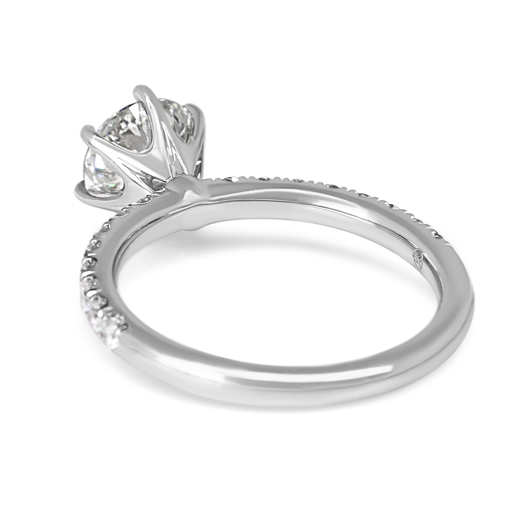 Platinum 1.10ct Diamond Solitare Ring with Diamond Band