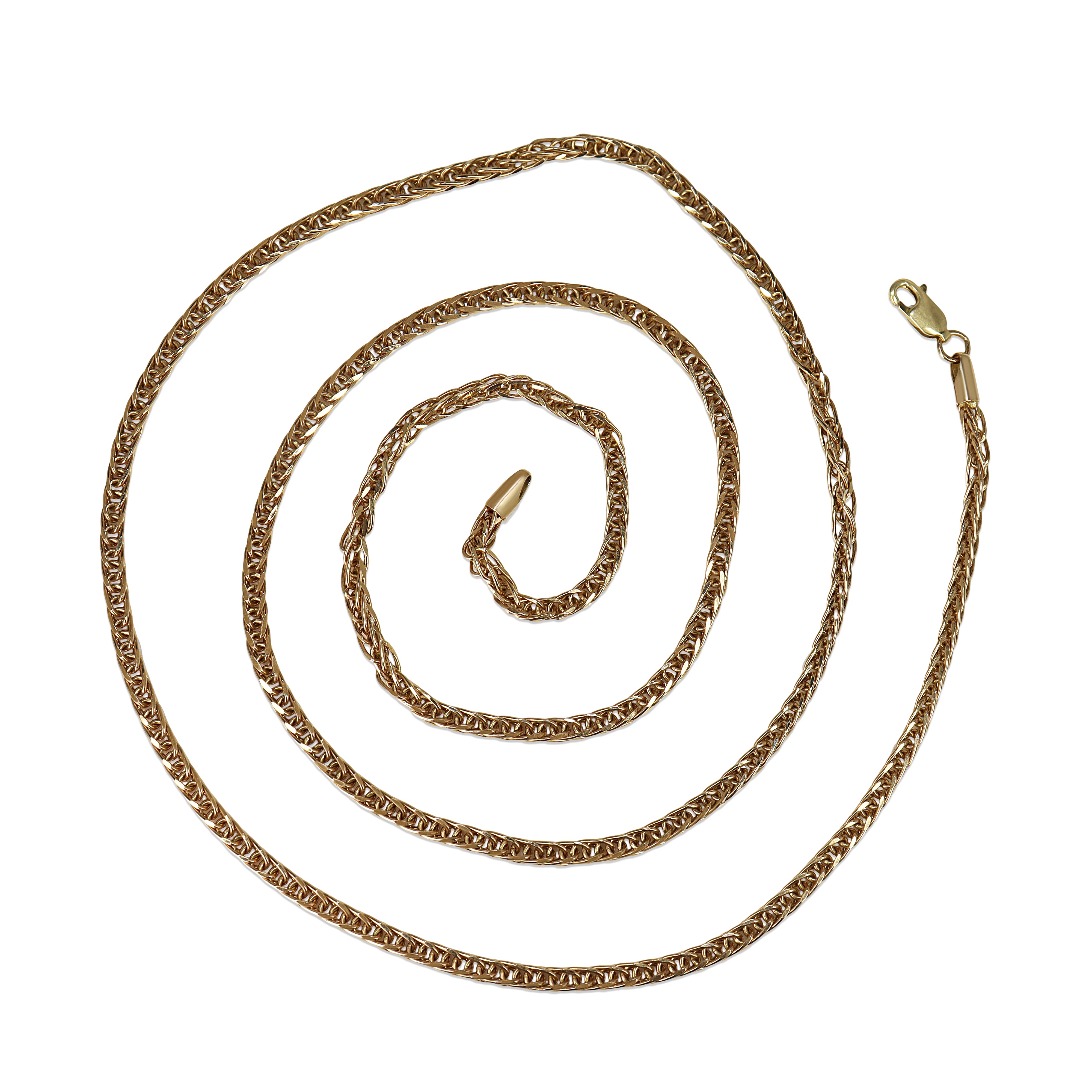 14ct Yellow Gold Fancy Curb Link Chain Necklace