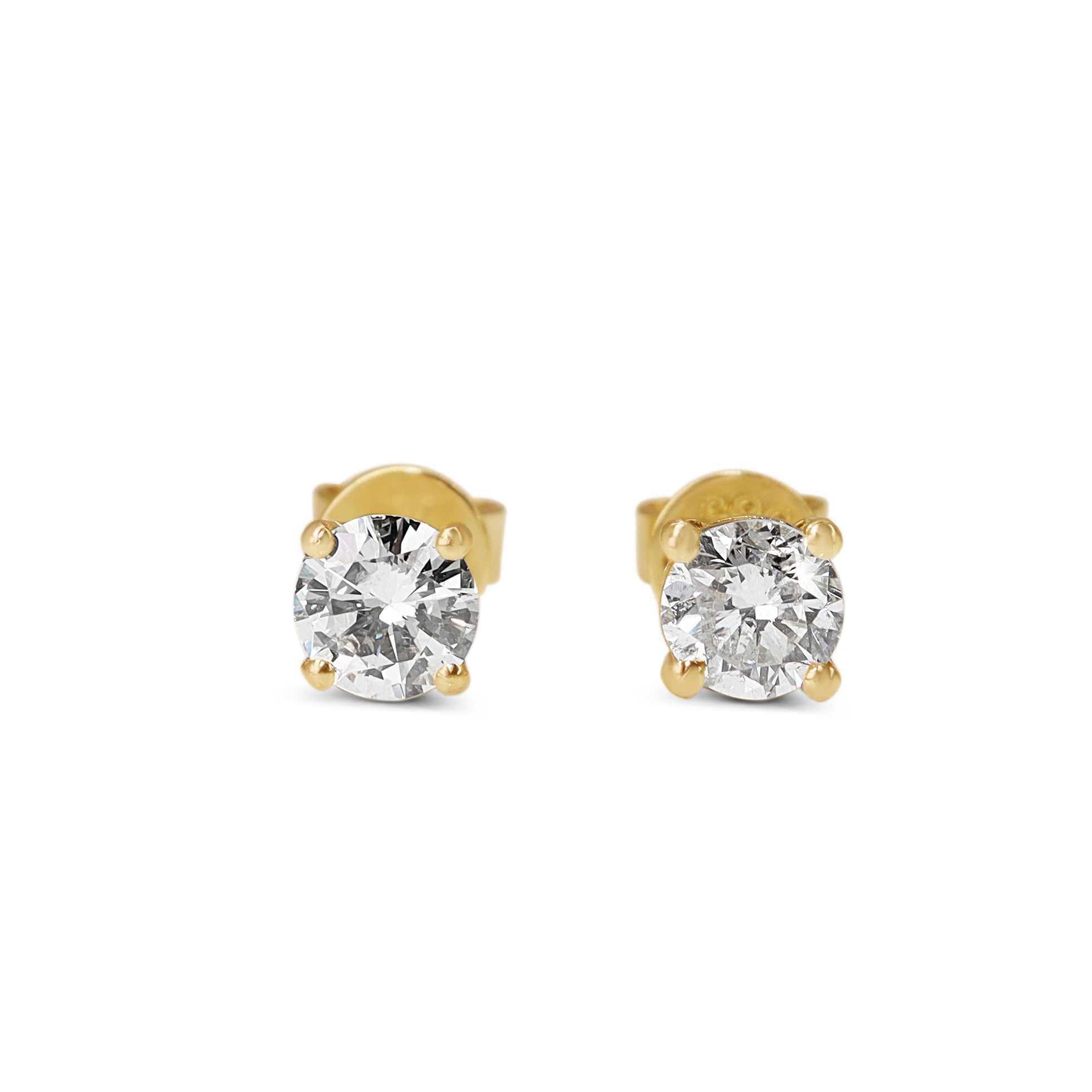 14ct Yellow Gold 1.00ct Diamond Stud Earrings