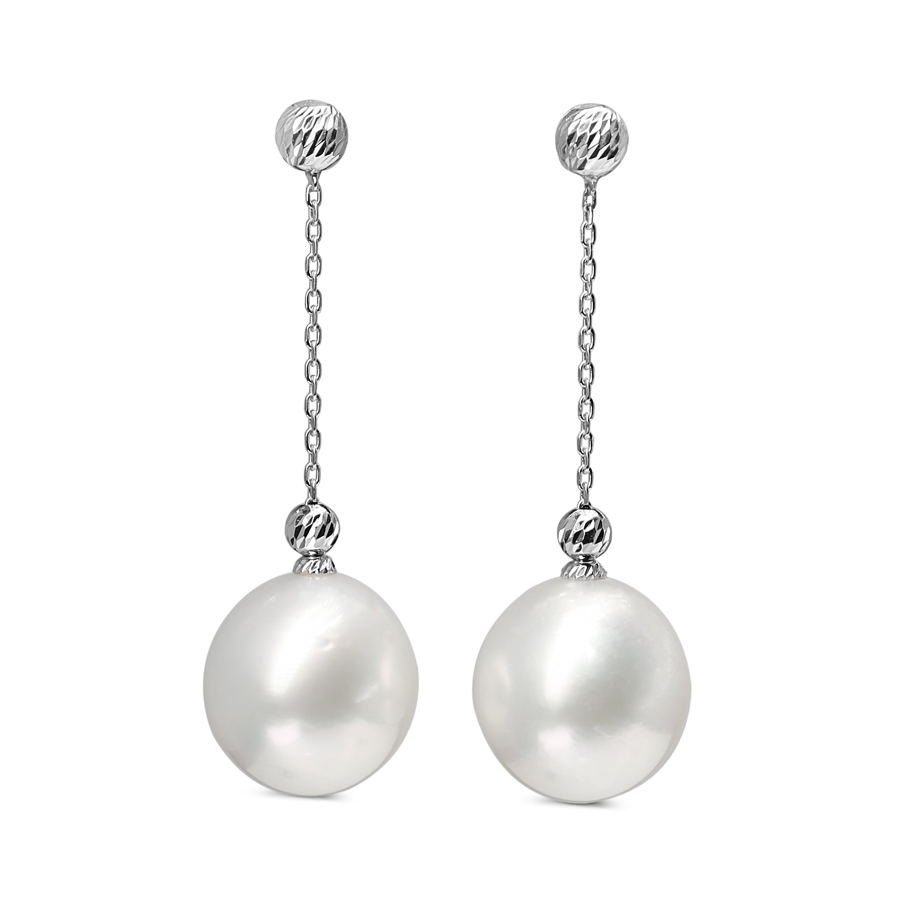 18ct White Gold 11.7mm South Sea Pearl Earrings