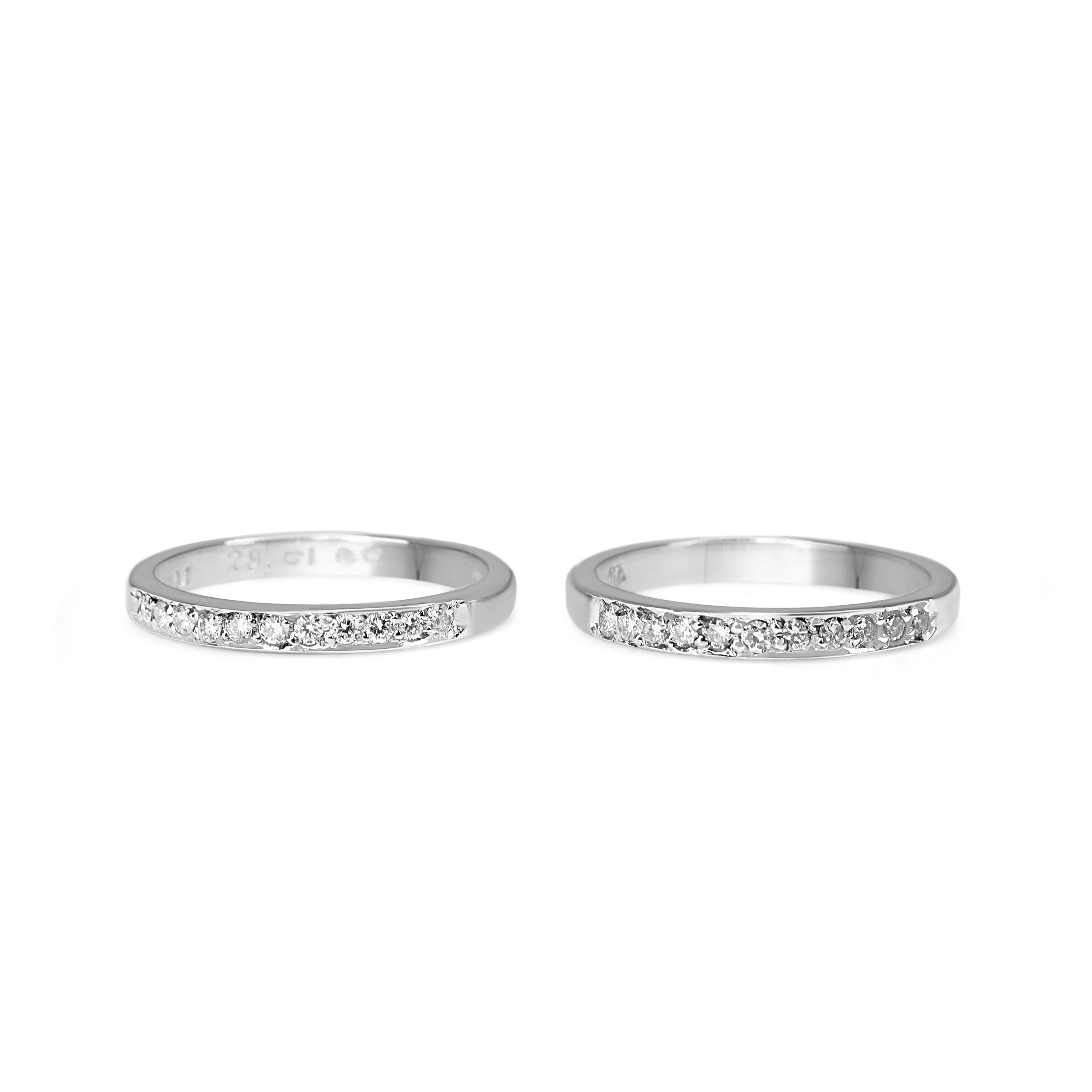 18ct White Gold .20ct Diamond Band Ring