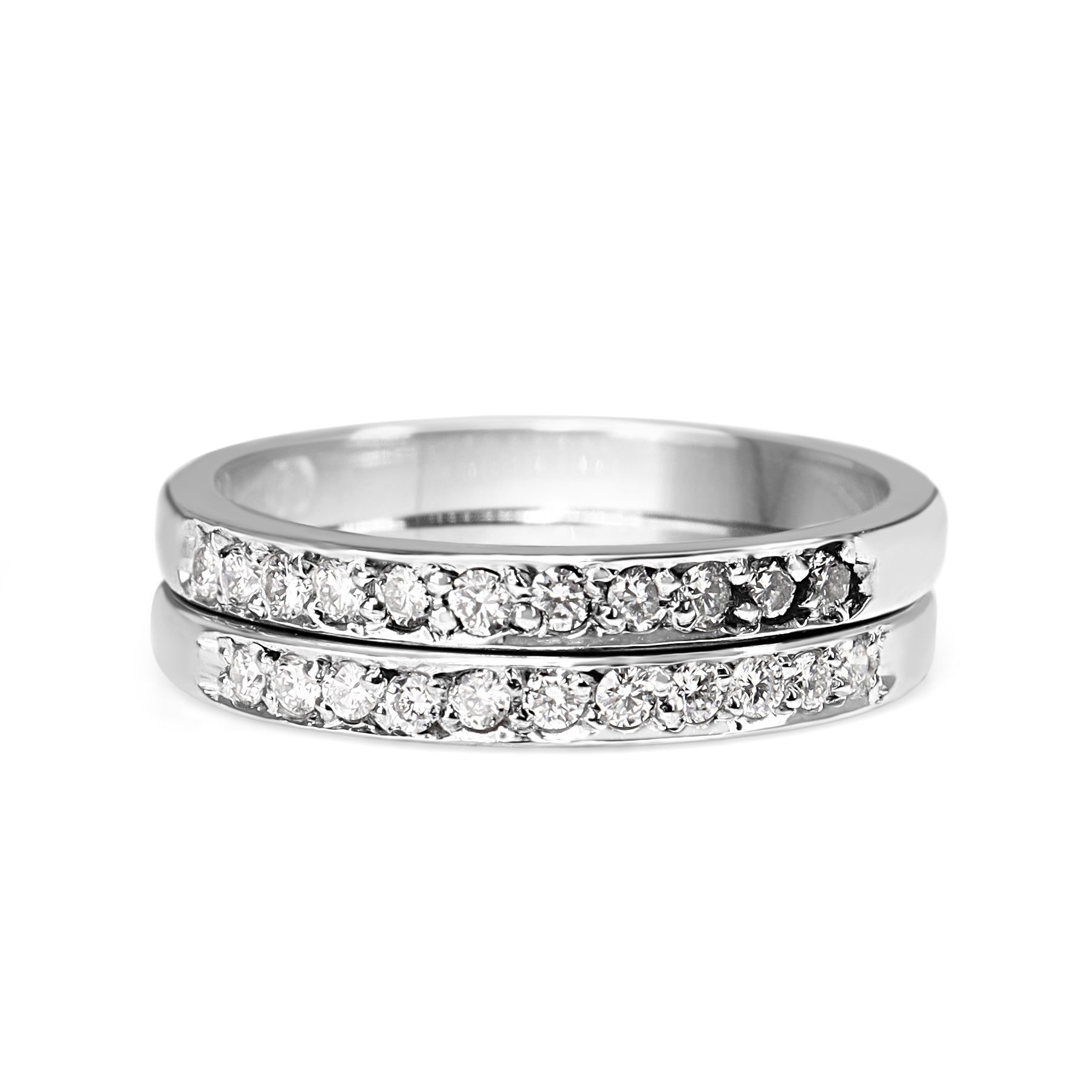 18ct White Gold .20ct Diamond Band Ring