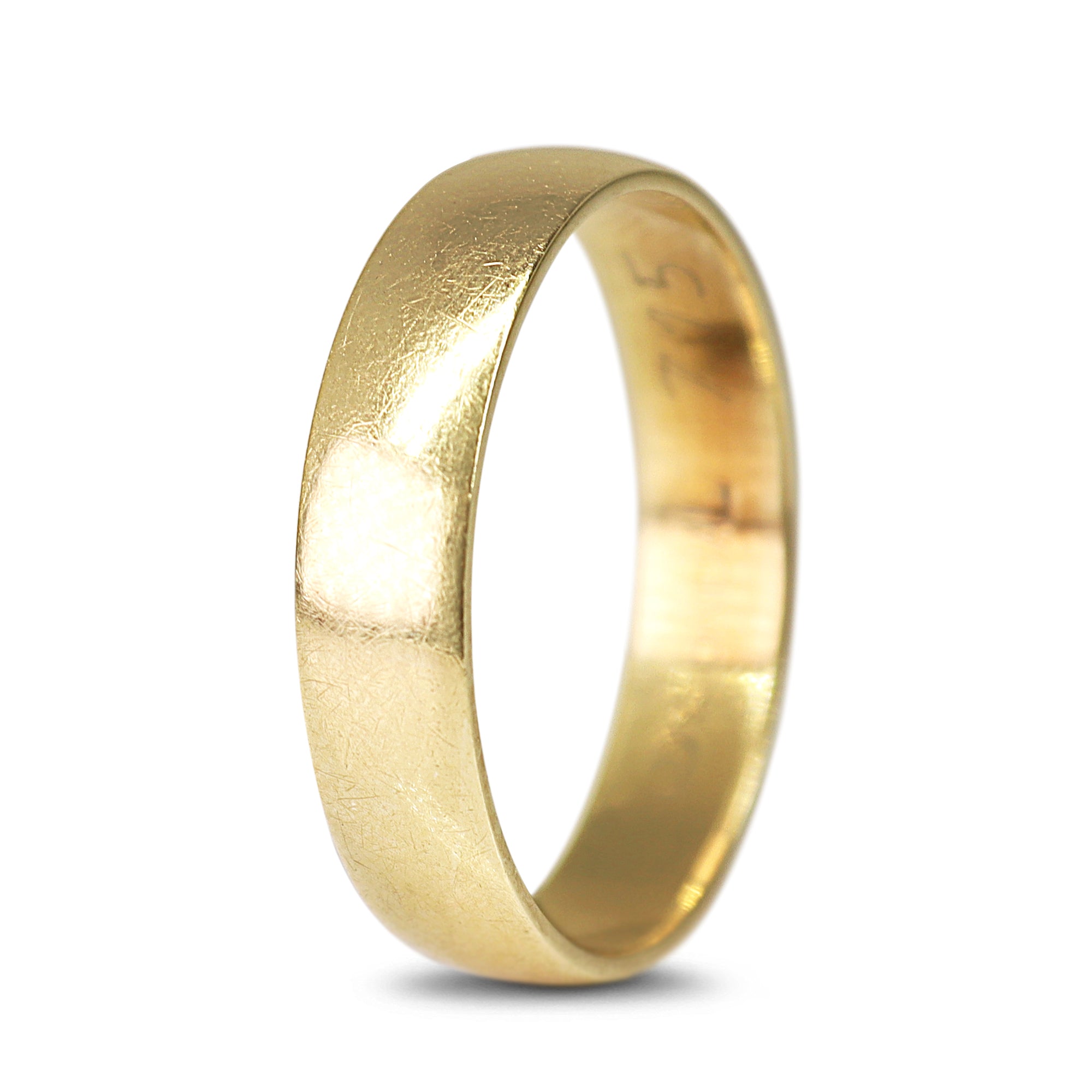 18ct yellow gold antique style artisan studded band ring with intricate vintage detailing