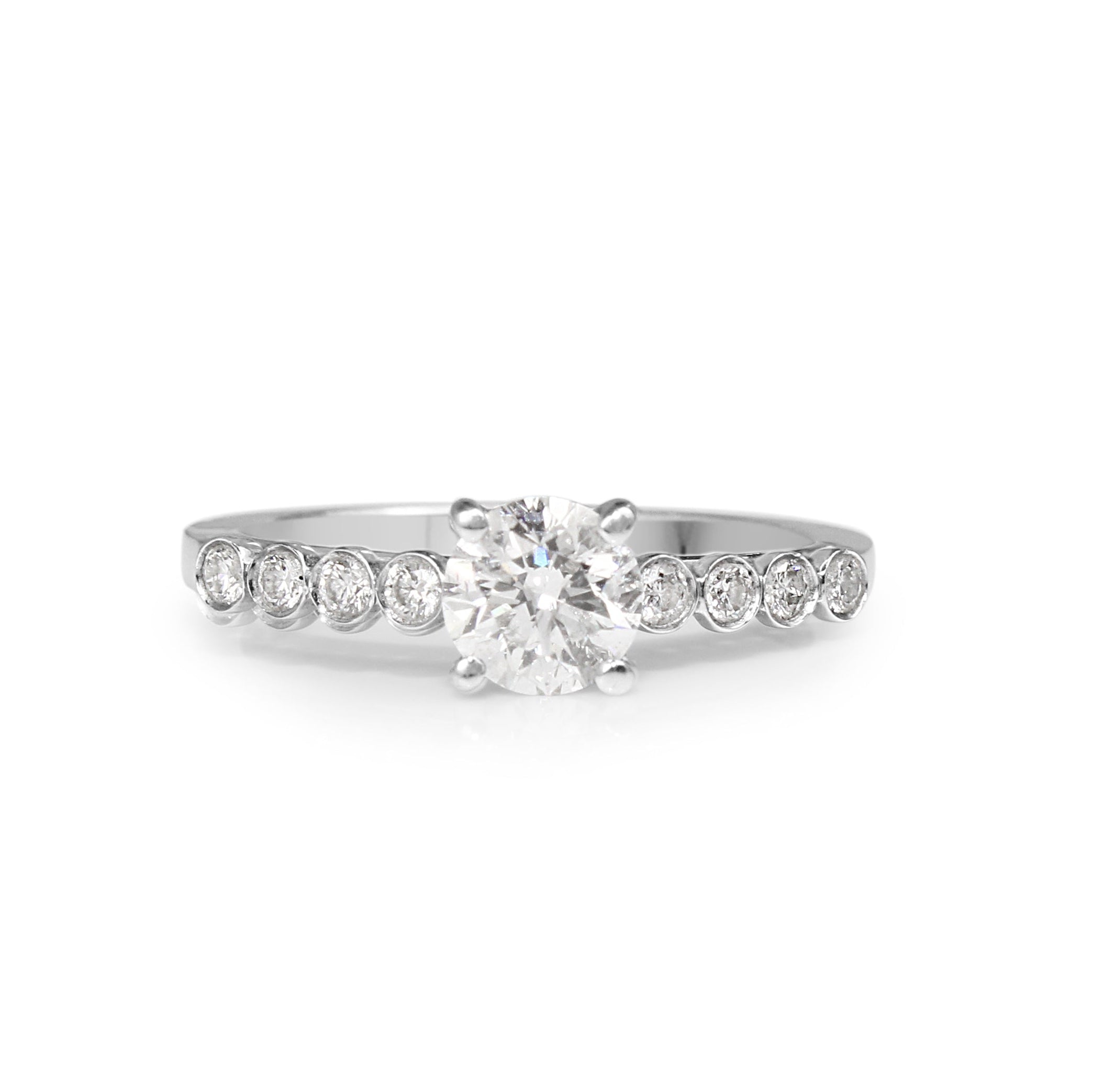 18ct white gold solitaire diamond engagement ring
