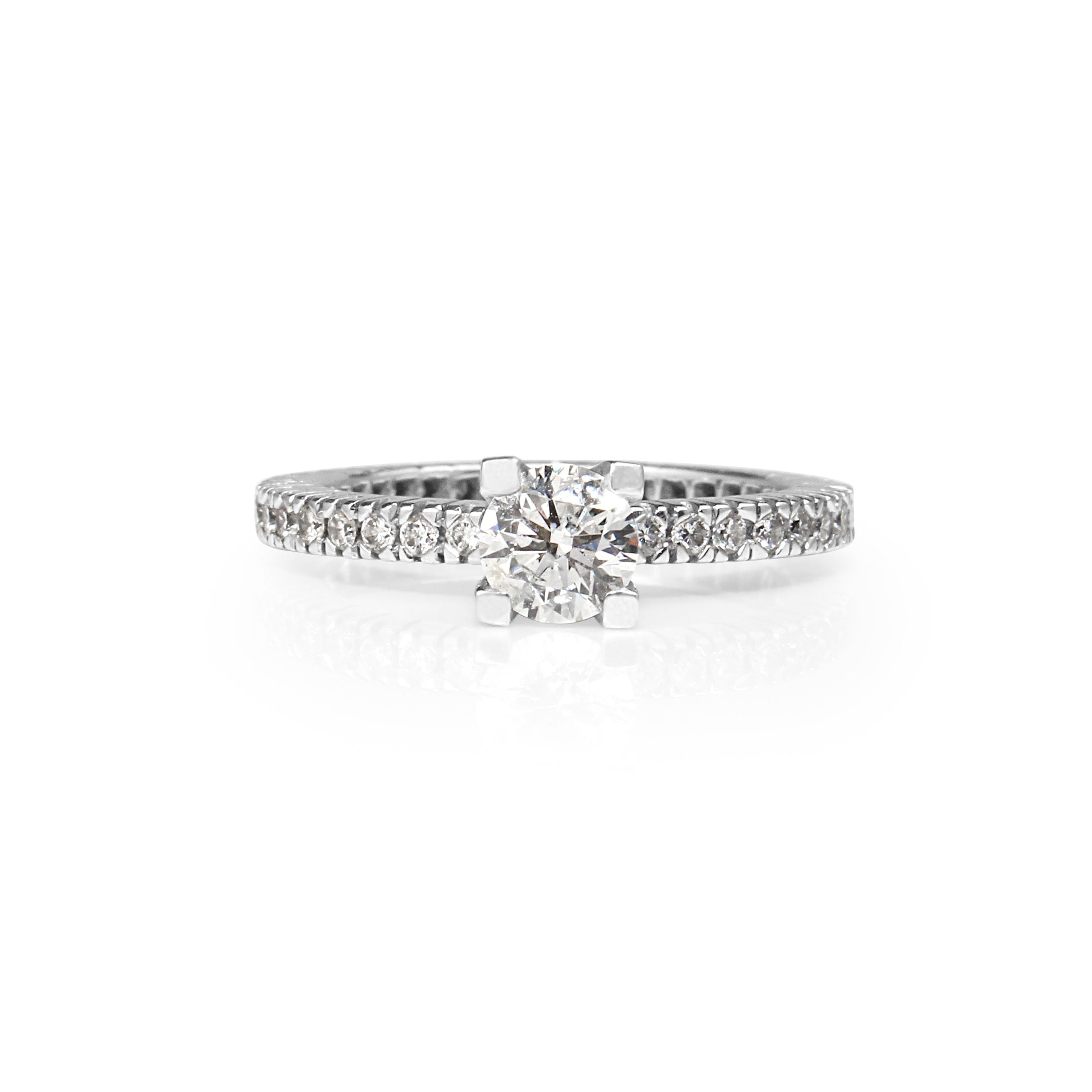 18ct white gold solitaire diamond engagement ring product image