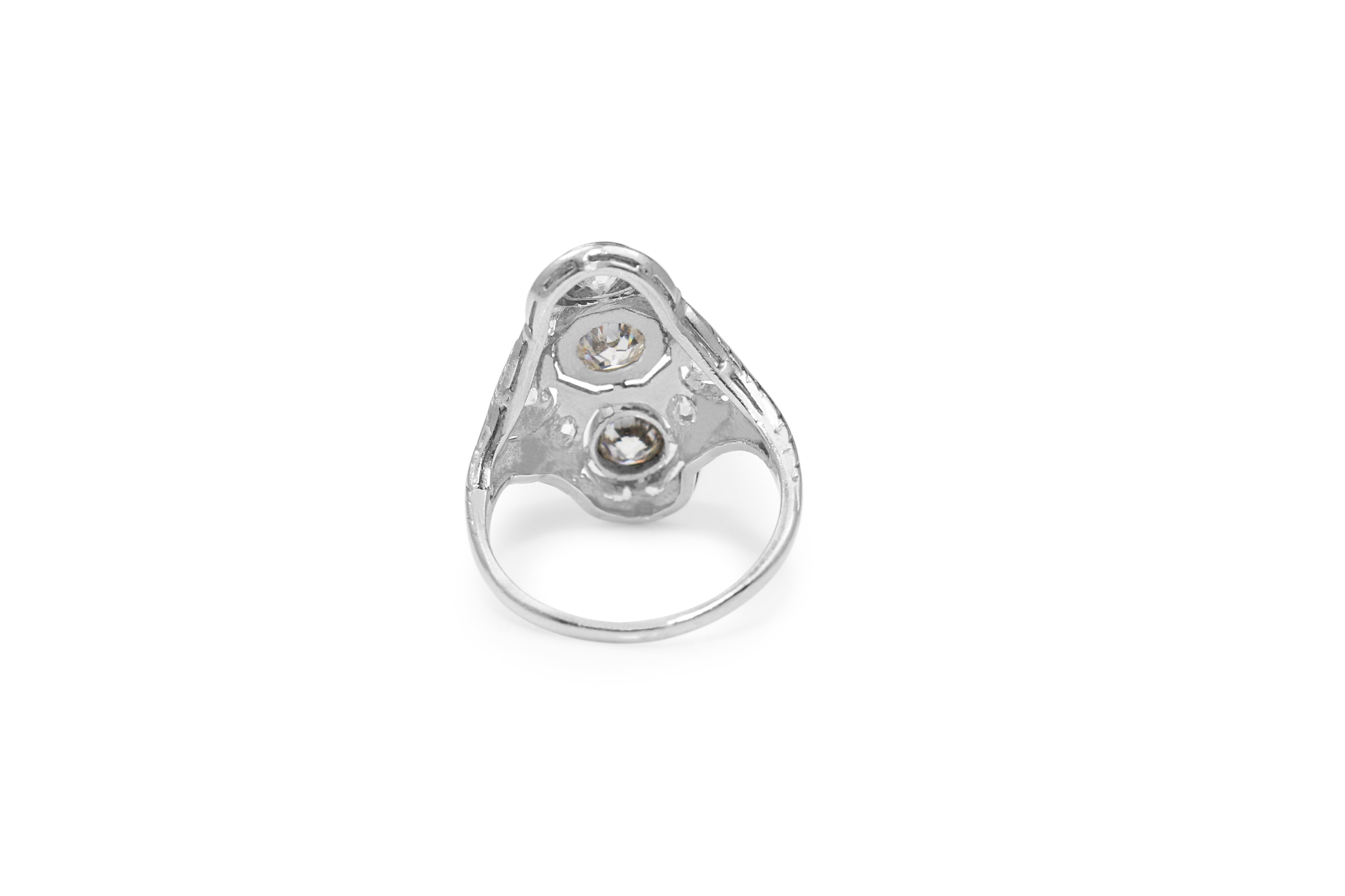 Platinum Vintage Art Deco Diamond Ring