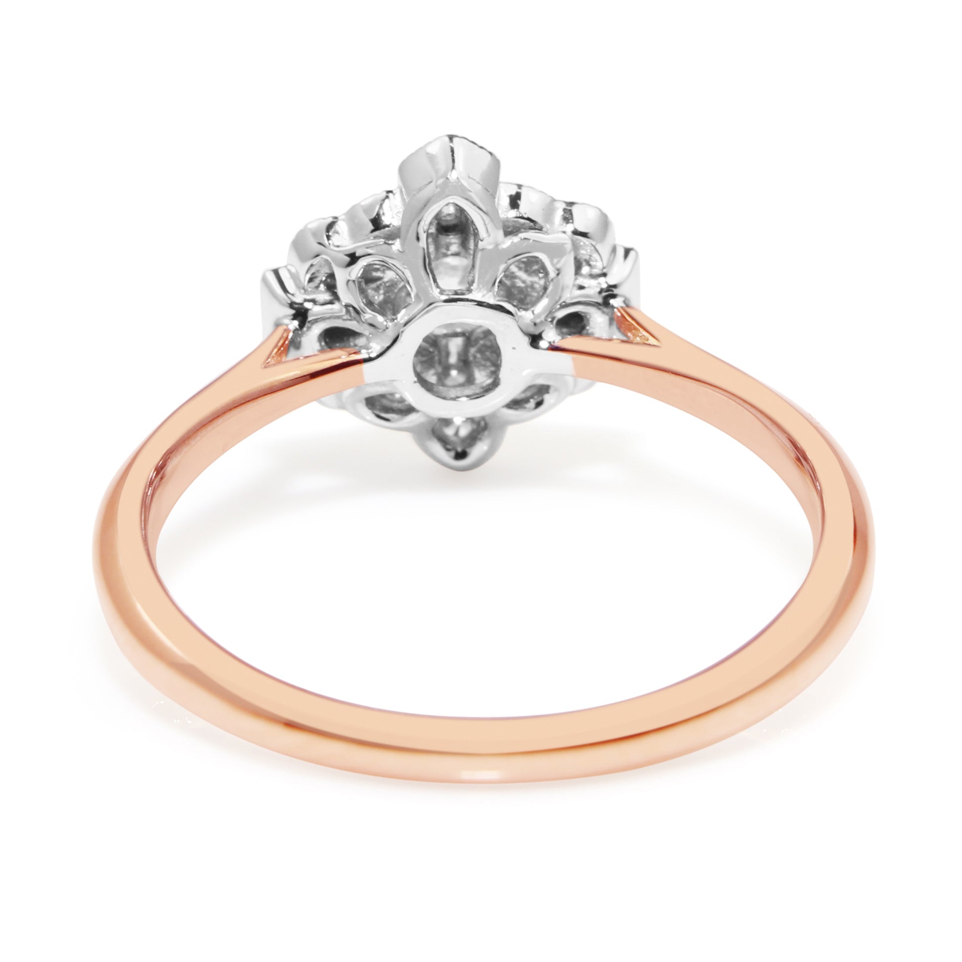 Art Deco Diamond Ring in 18ct Rose & White Gold