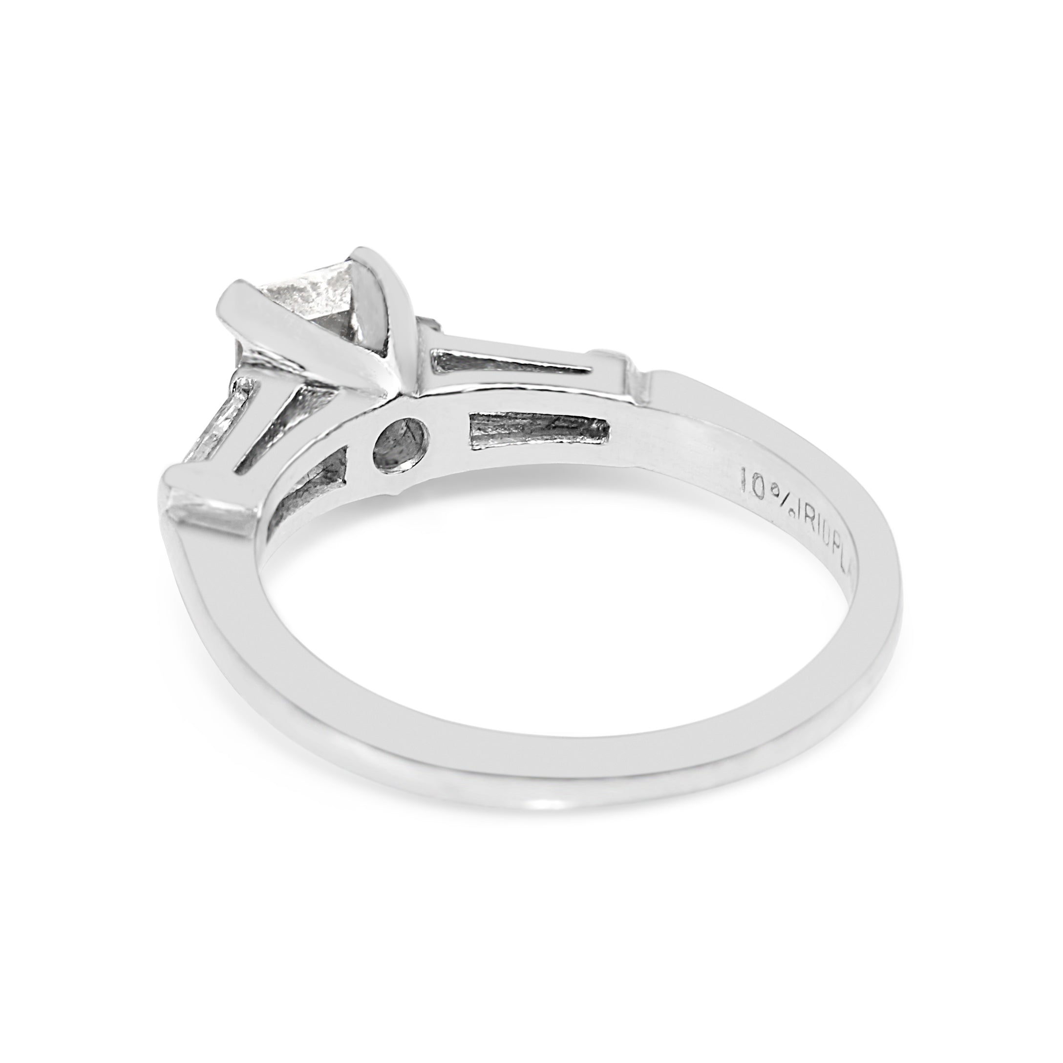 Platinum Asscher Cut Diamond Engagement Ring