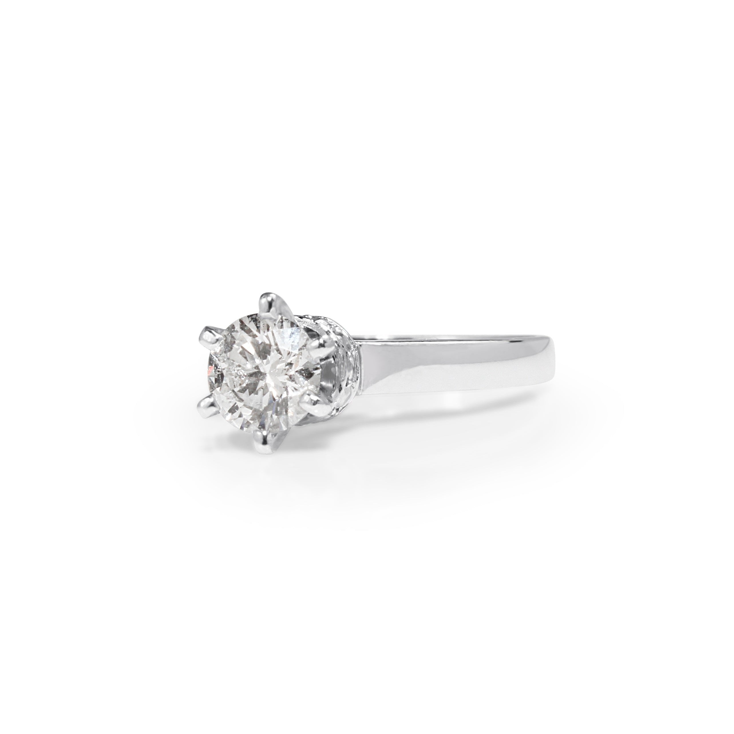 18ct White Gold Diamond Solitaire Engagement Ring