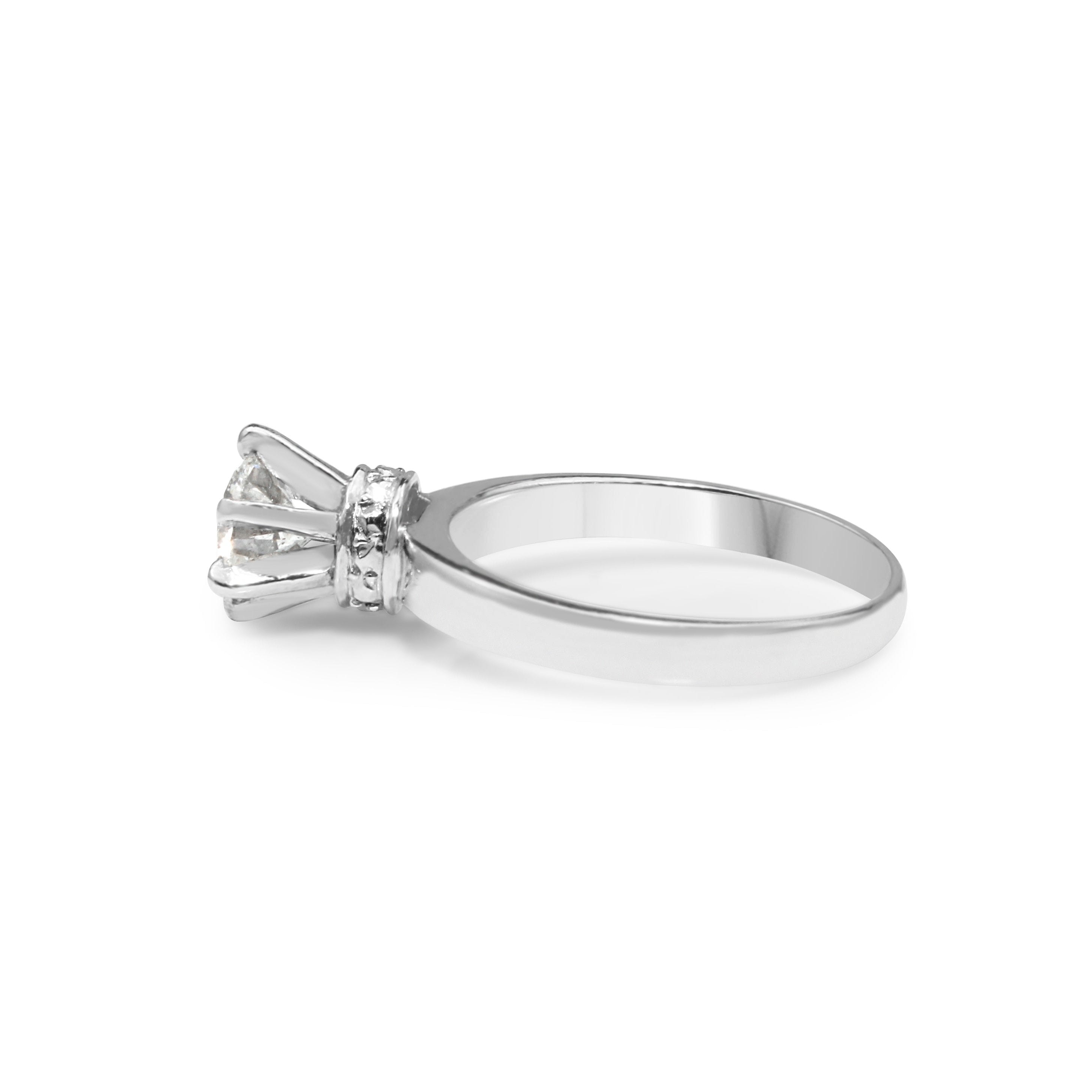 18ct White Gold Diamond Solitaire Engagement Ring