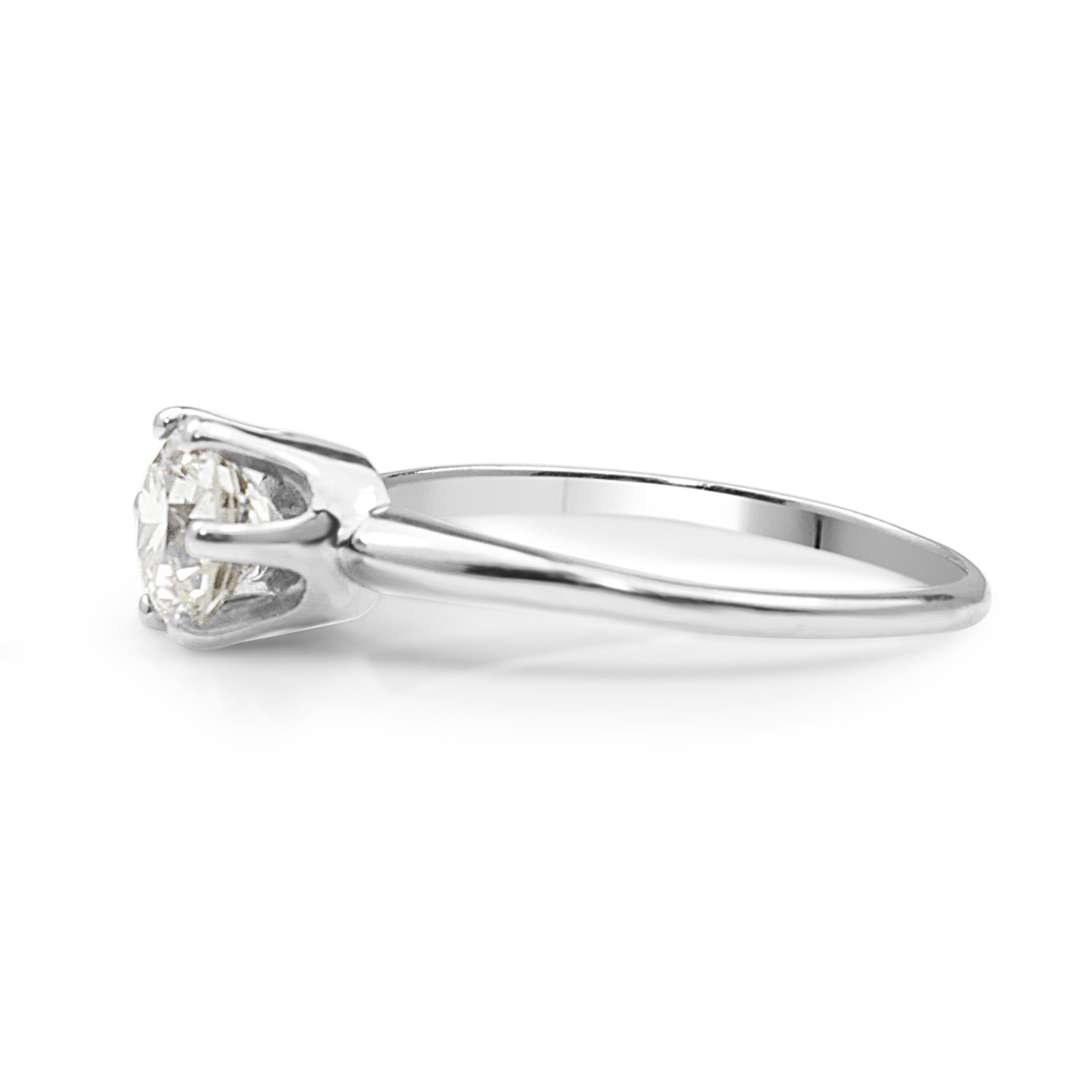 platinum diamond engagement ring close up
