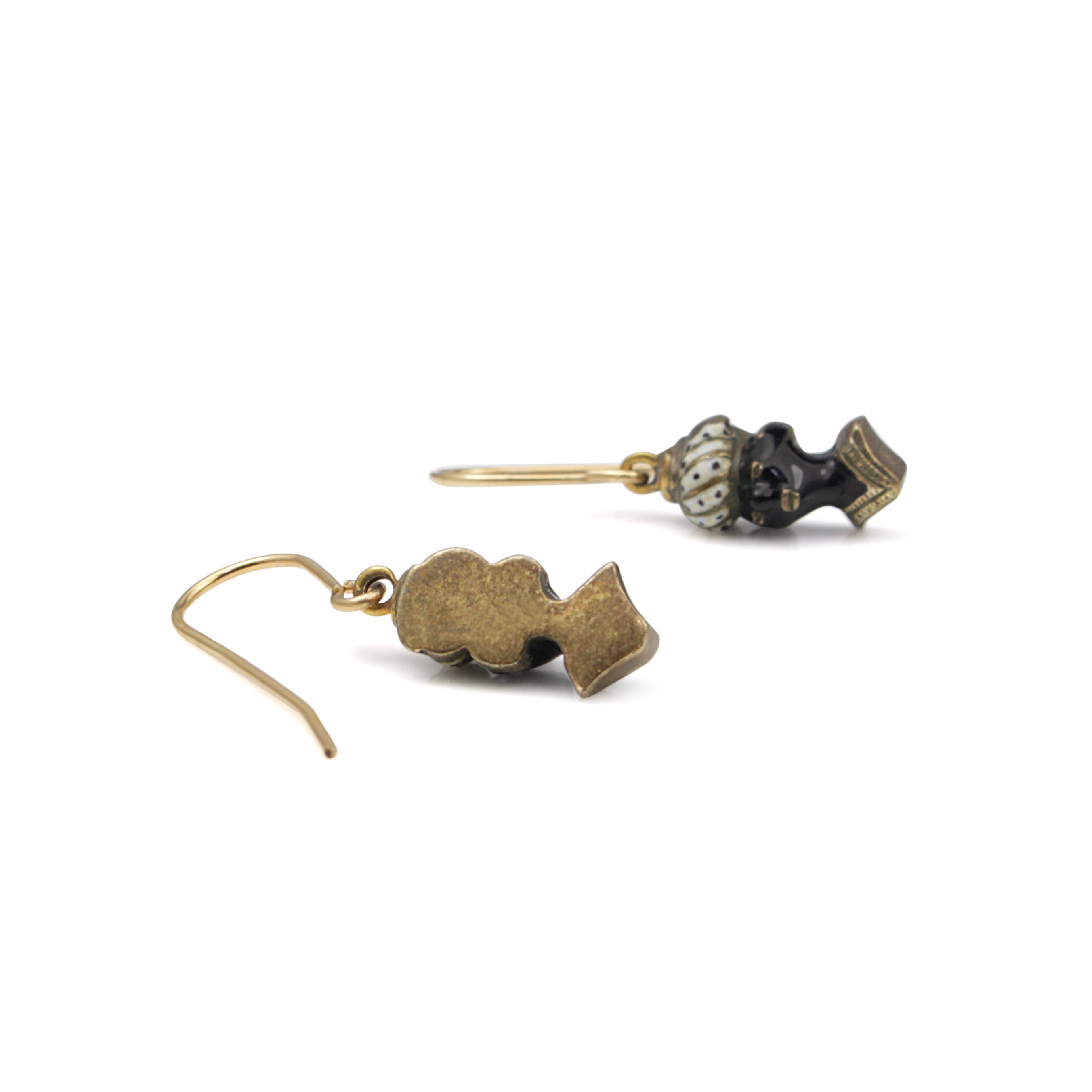 14ct Yellow Gold Victorian Blackamoor Earrings
