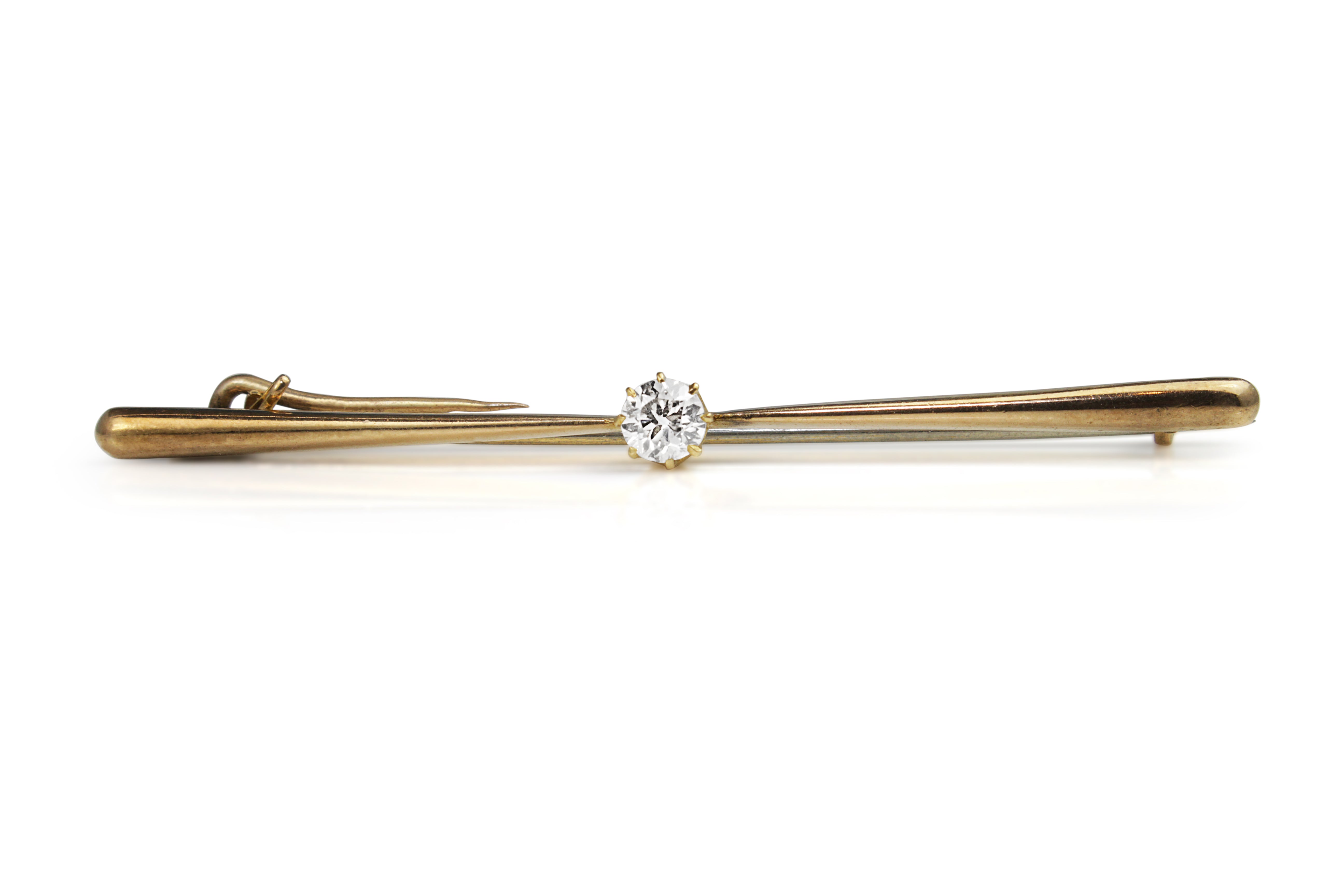 15ct yellow gold antique diamond brooch vintage jewellery Melbourne Australia