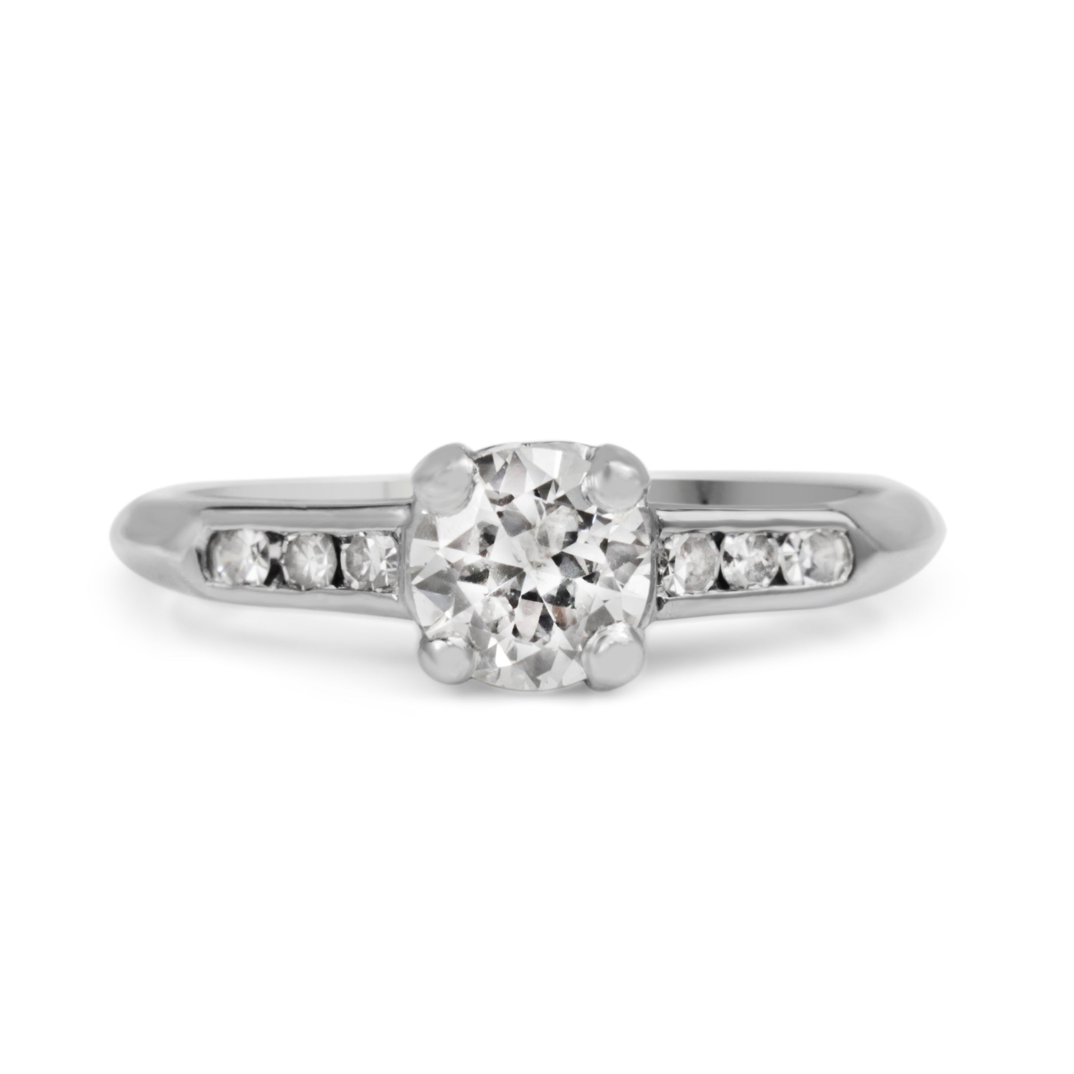 platinum old cut diamond solitaire ring australia
