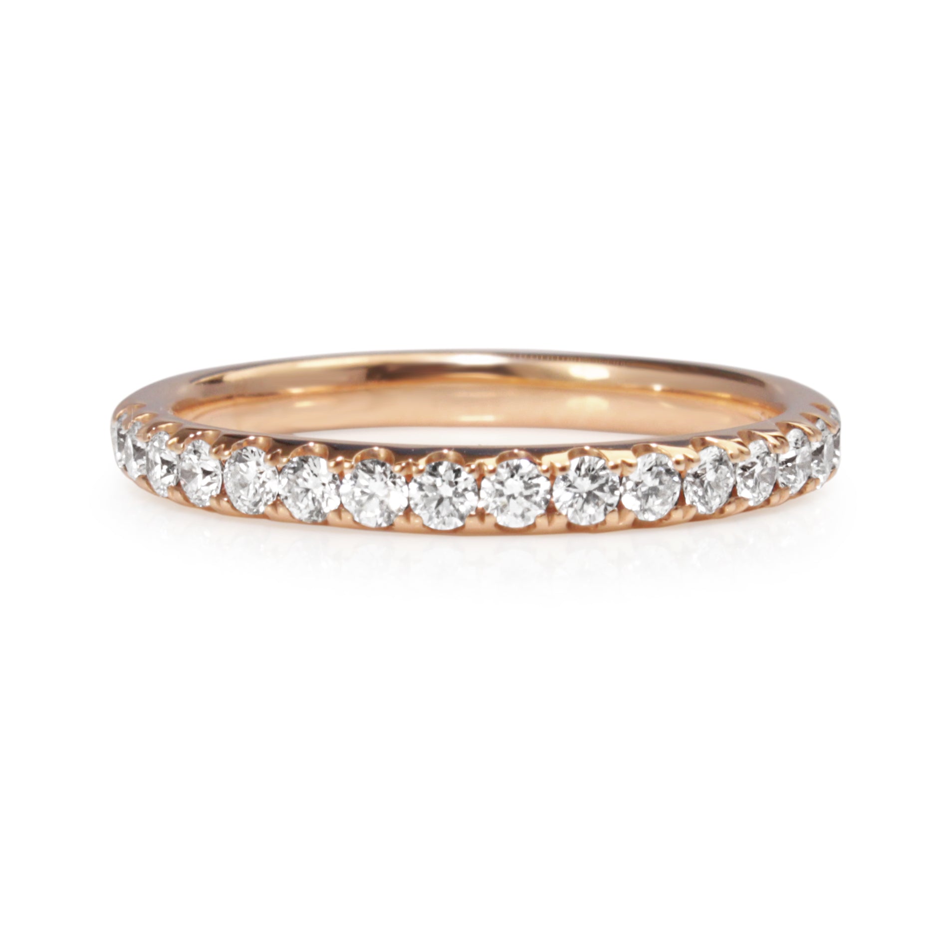 18ct rose gold diamond half hoop band 0.36ct engagement ring Burlington Jewellery Melbourne Australia