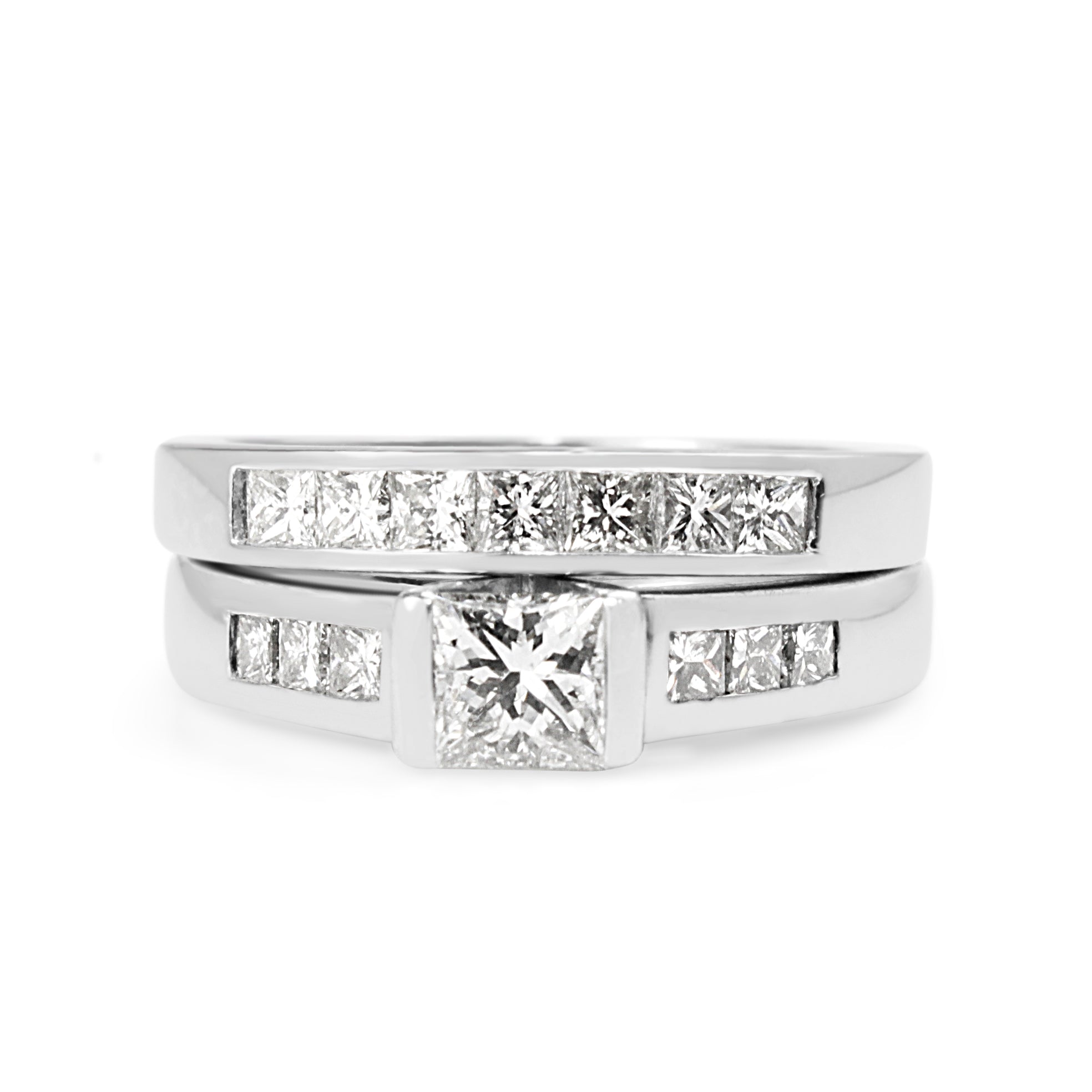 18ct White Gold Princess Cut Diamond Ring
