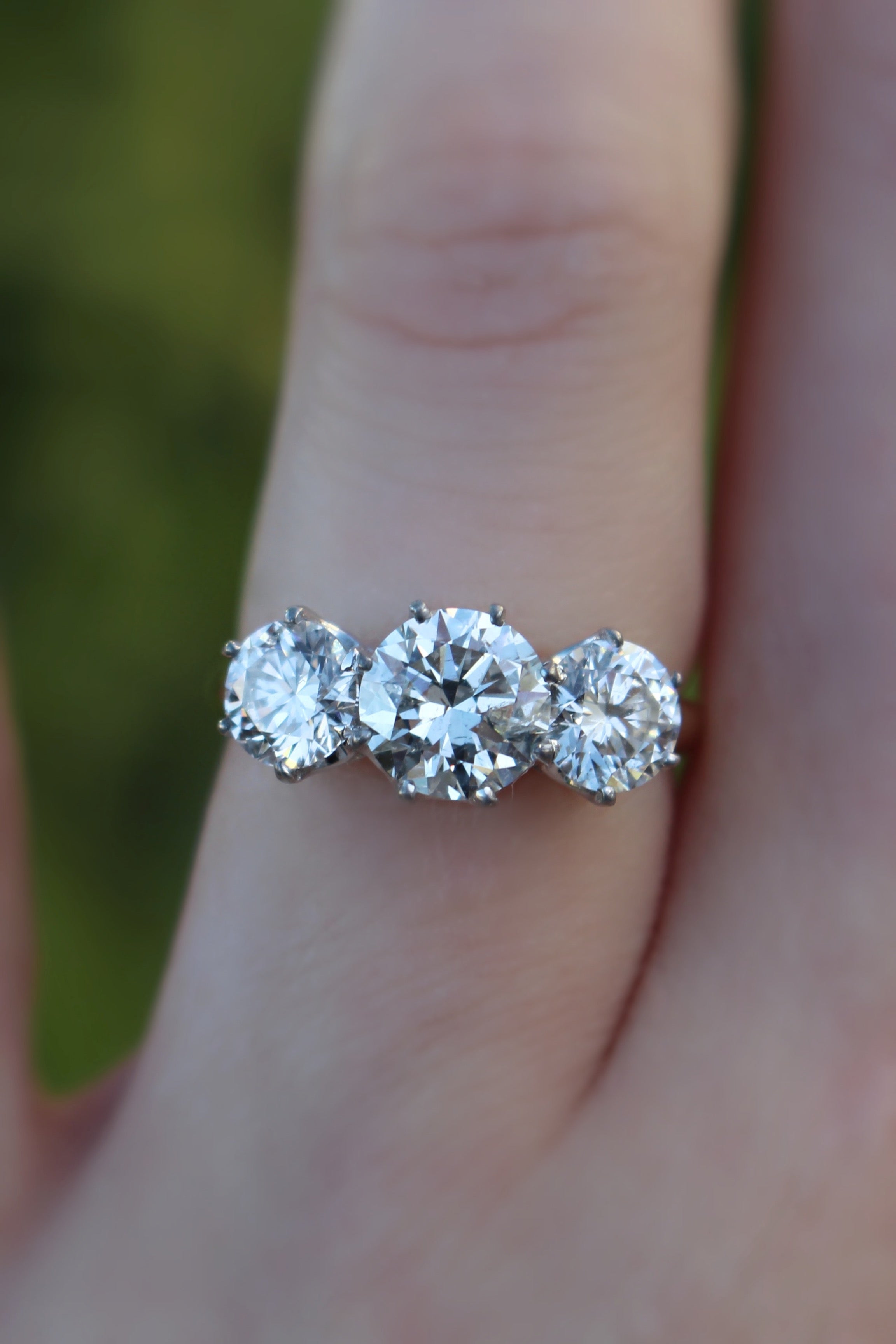 18ct Yellow & White Gold 3 Stone Diamond Ring